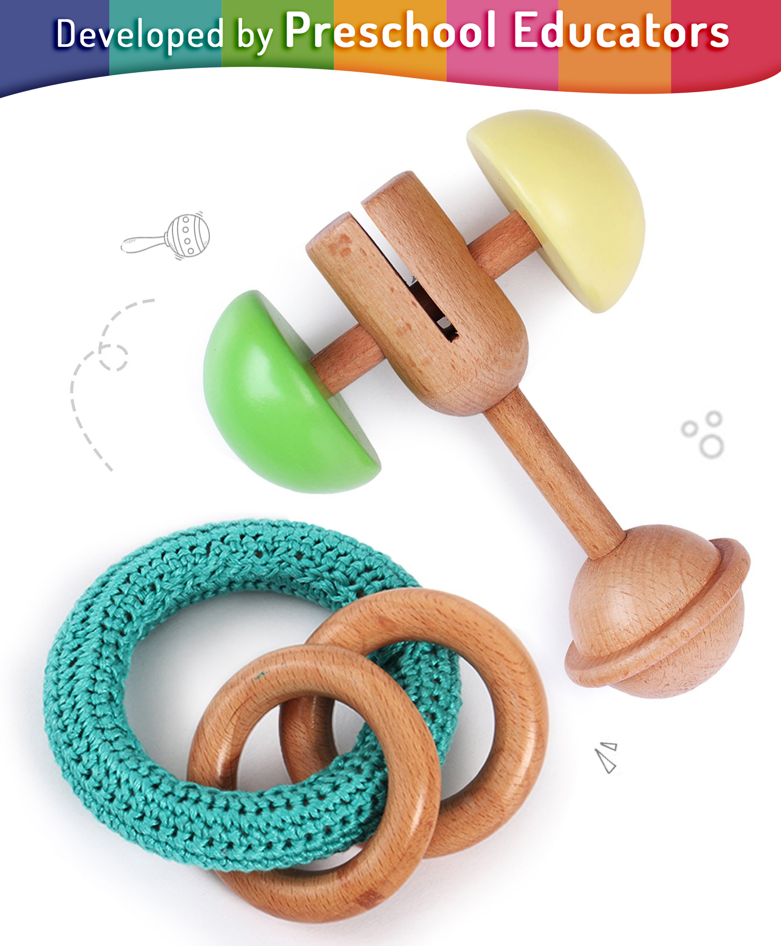 Intellibaby Classic Rattle & Interlocking Rings-picture-41