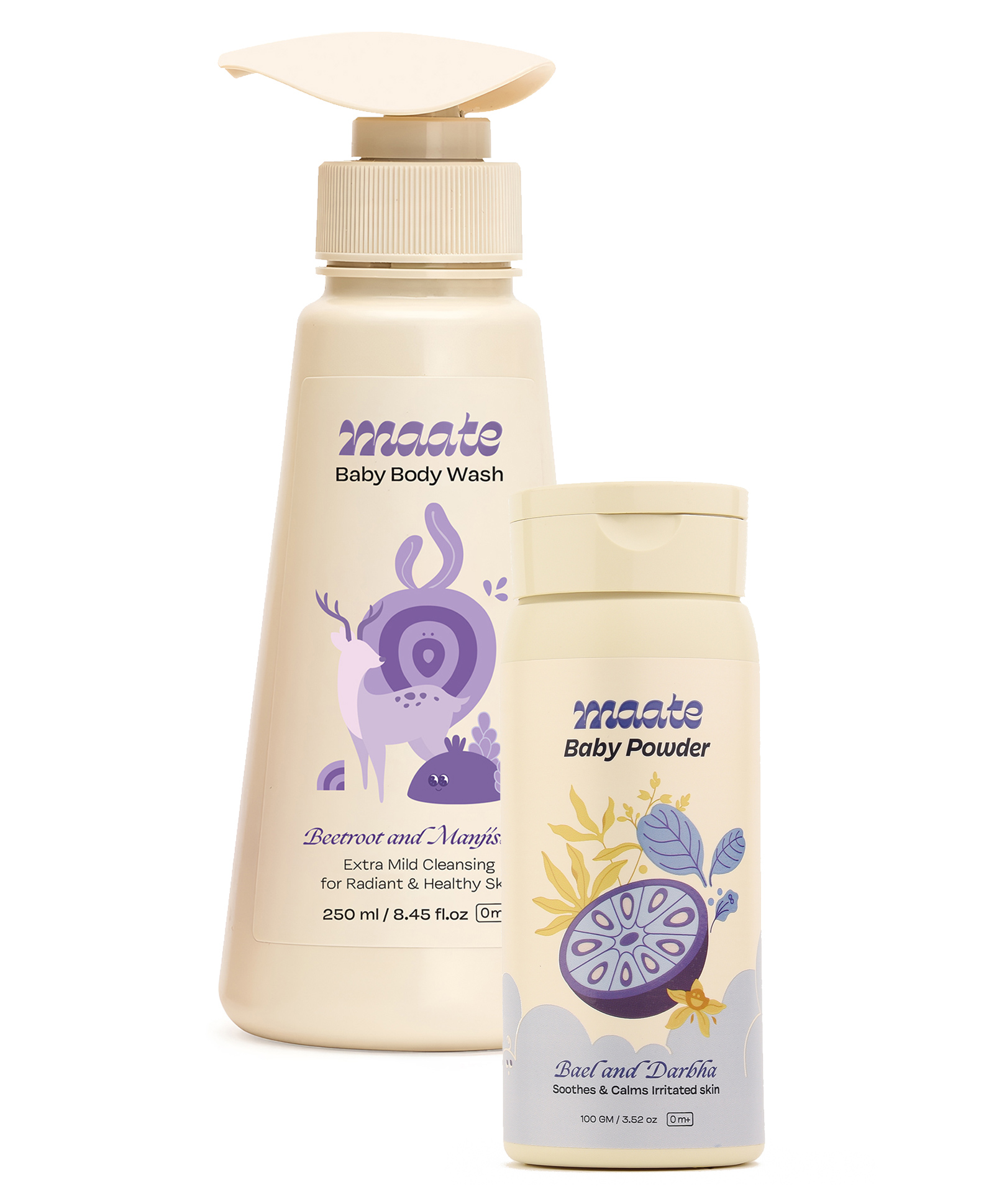 Maate Diaper Rash Cream & Baby Powder - 100 gm