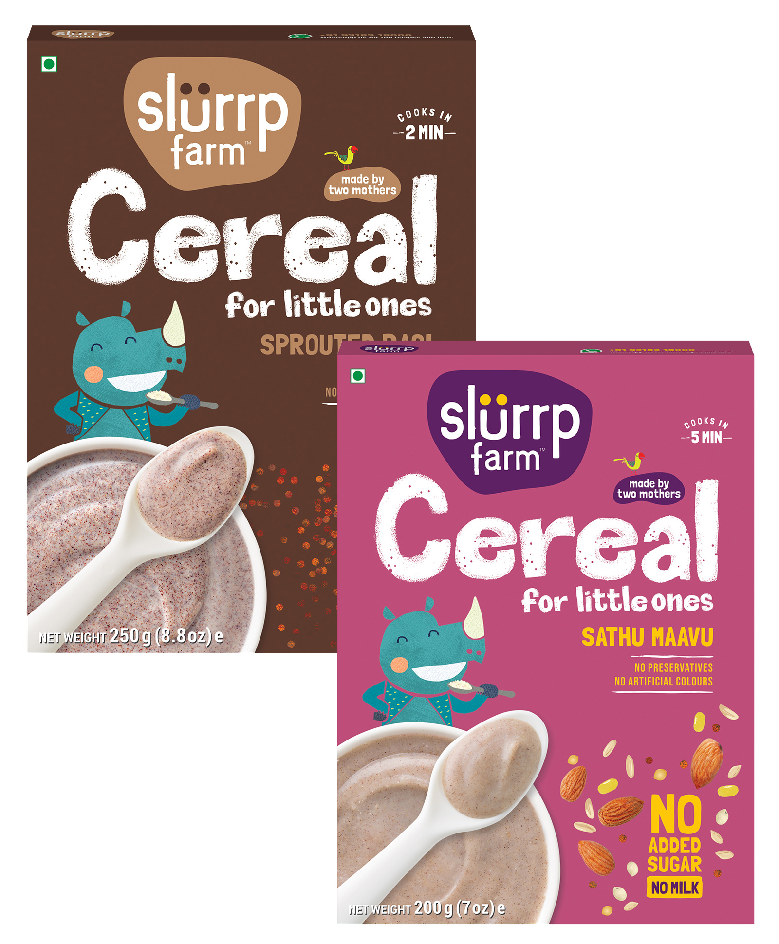 Slurrp Farm Sprouted Ragi and Sathu Mavu Combo image 1
