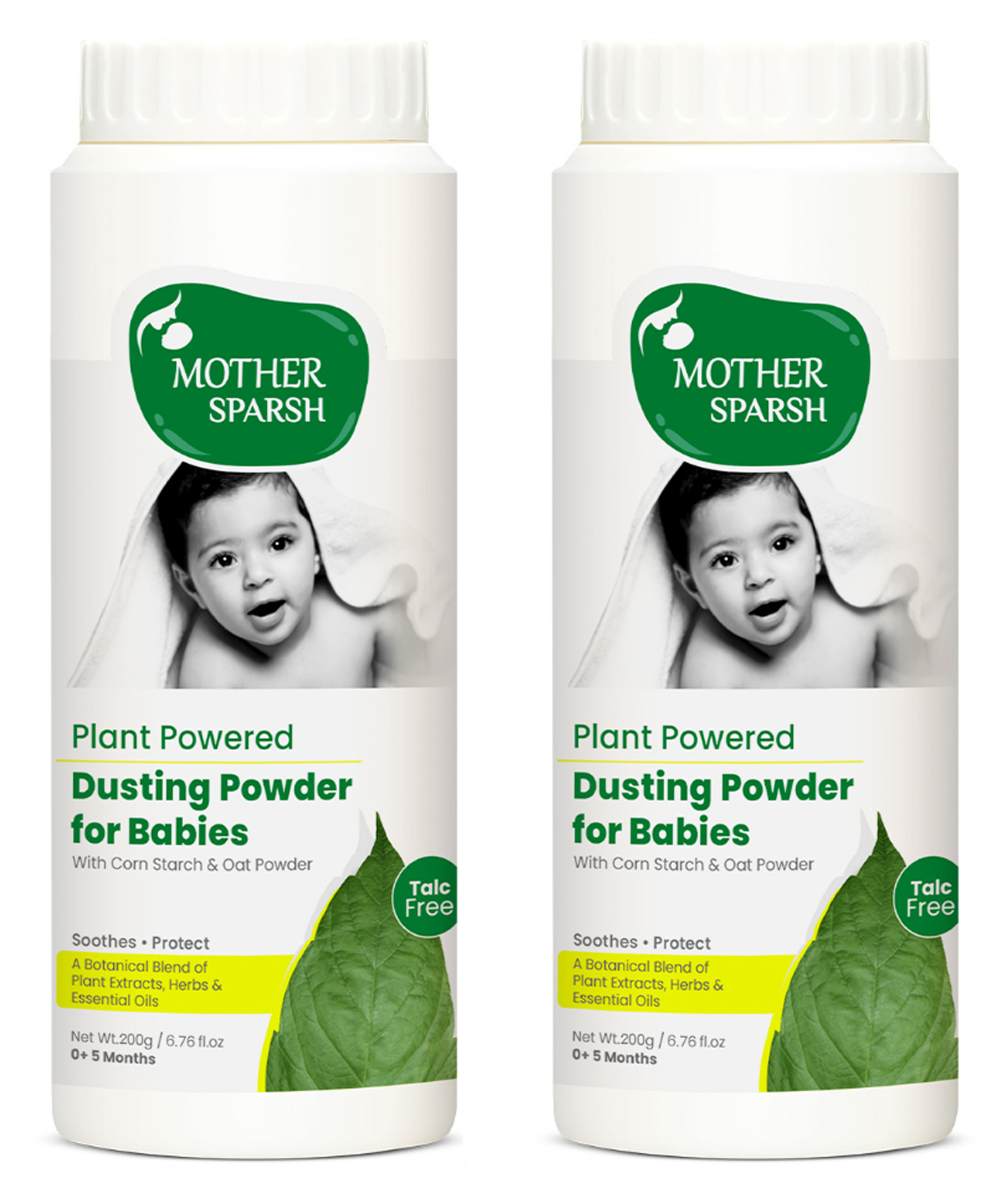 mother sparsh baby Mother Sparsh Plant Powered Dusting Powder For Babies -  200 g(Pack of 2)-picture-12