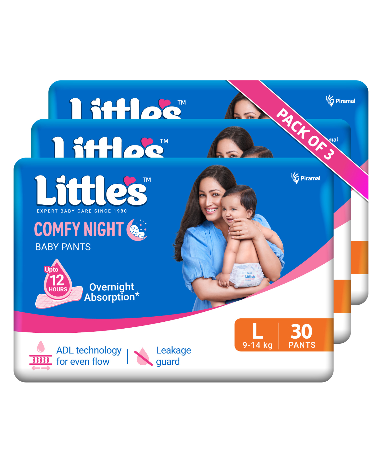 Little's Comfy Baby Standard  Pant Style Diaper Large - 30 Pieces - (Pack of 3)-picture-9
