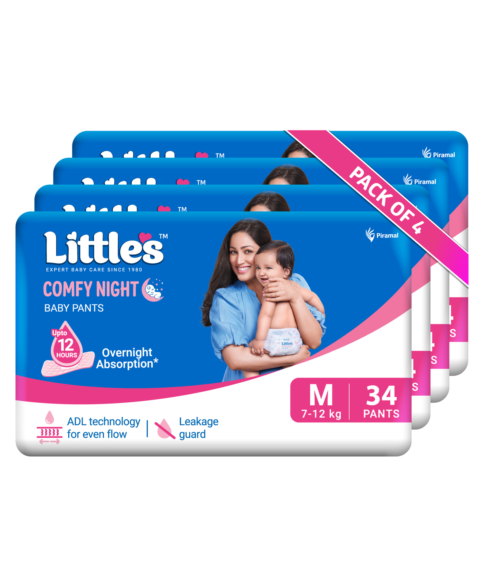 Little's Comfy Baby Standard  Pant Style Diaper Medium - 34 Pieces - (Pack of 4)-picture-10