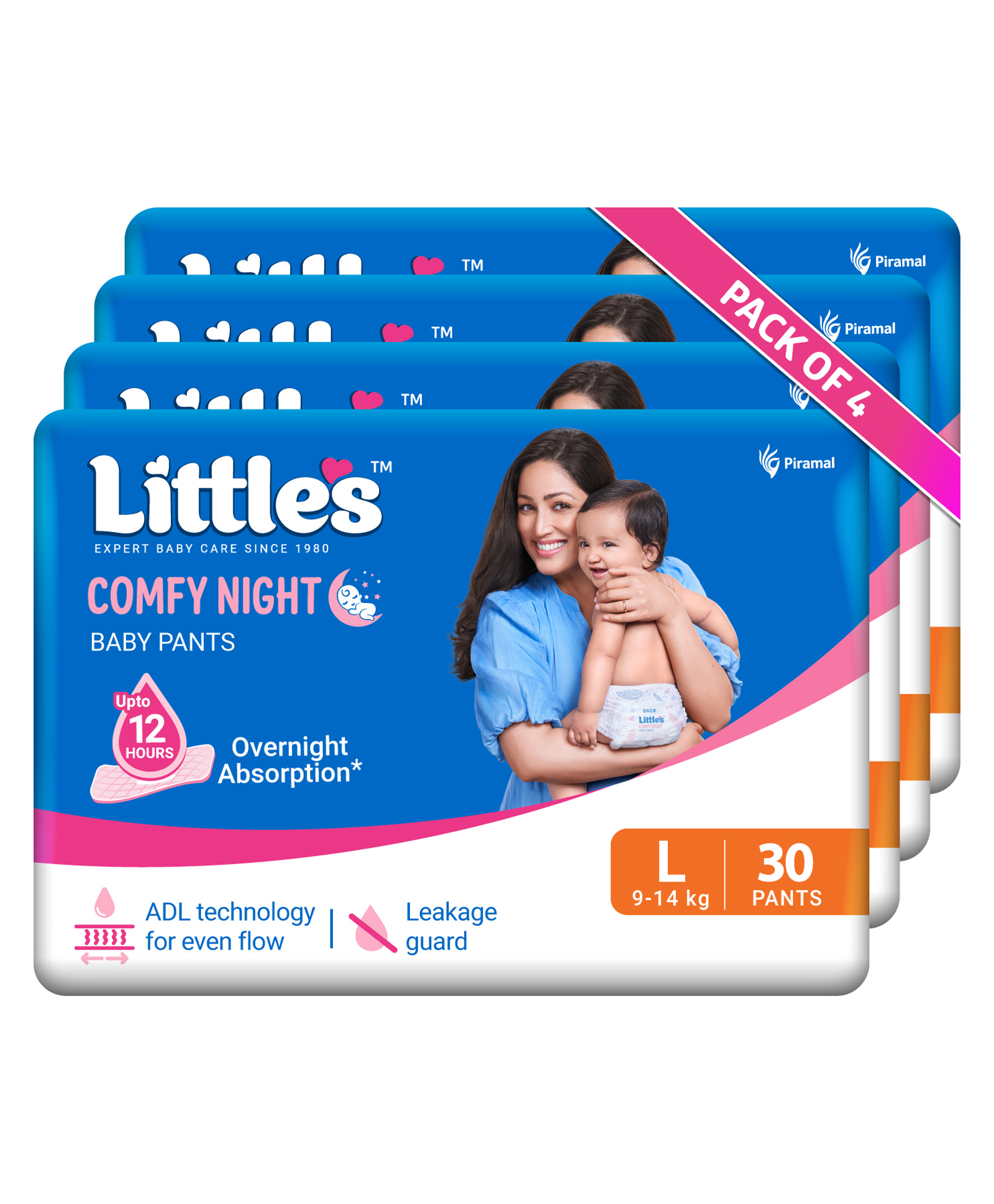 Little's Comfy Baby Standard  Pant Style Diaper Large - 30 Pieces - (Pack of 4)-picture-13