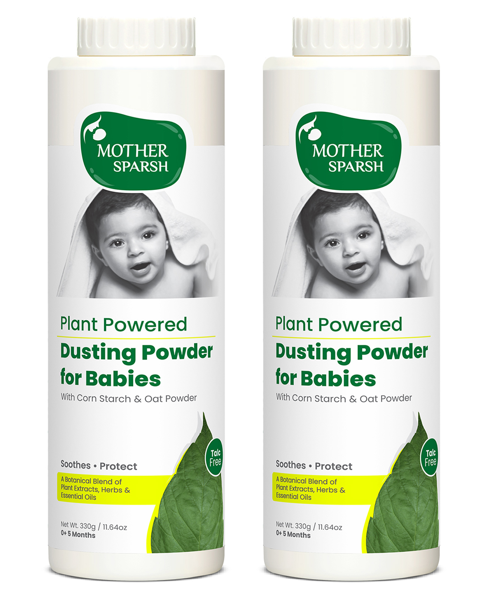 Mother Sparsh Baby Plant Powered Dusting Powder For Babies -  330 g (Pack of 2)-picture-18
