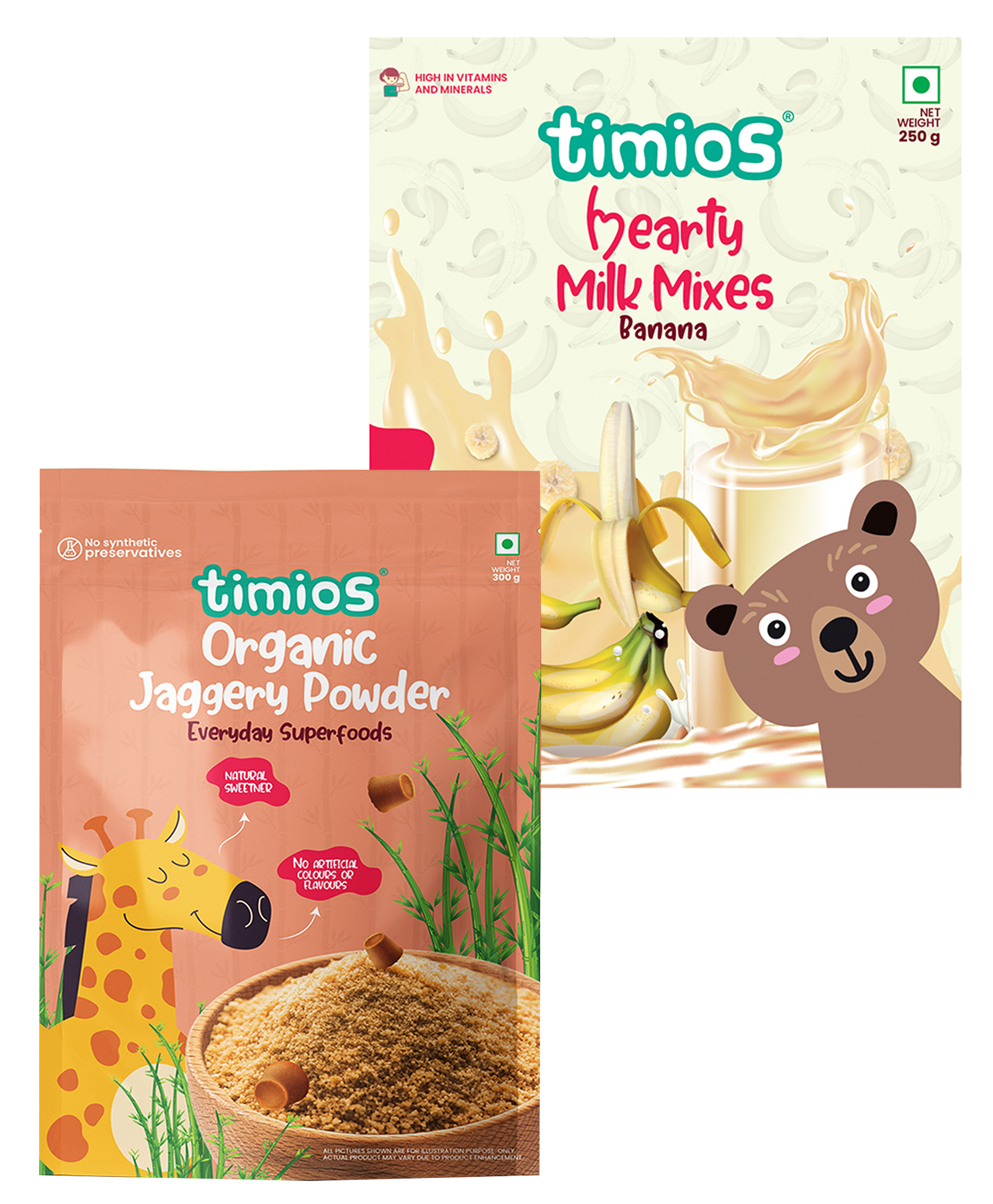 timios High Protein Banana Swirl Milk Mix - 250 g and timios 100% Organic Immunity Booster Jaggery Powder - 300 g-image-24