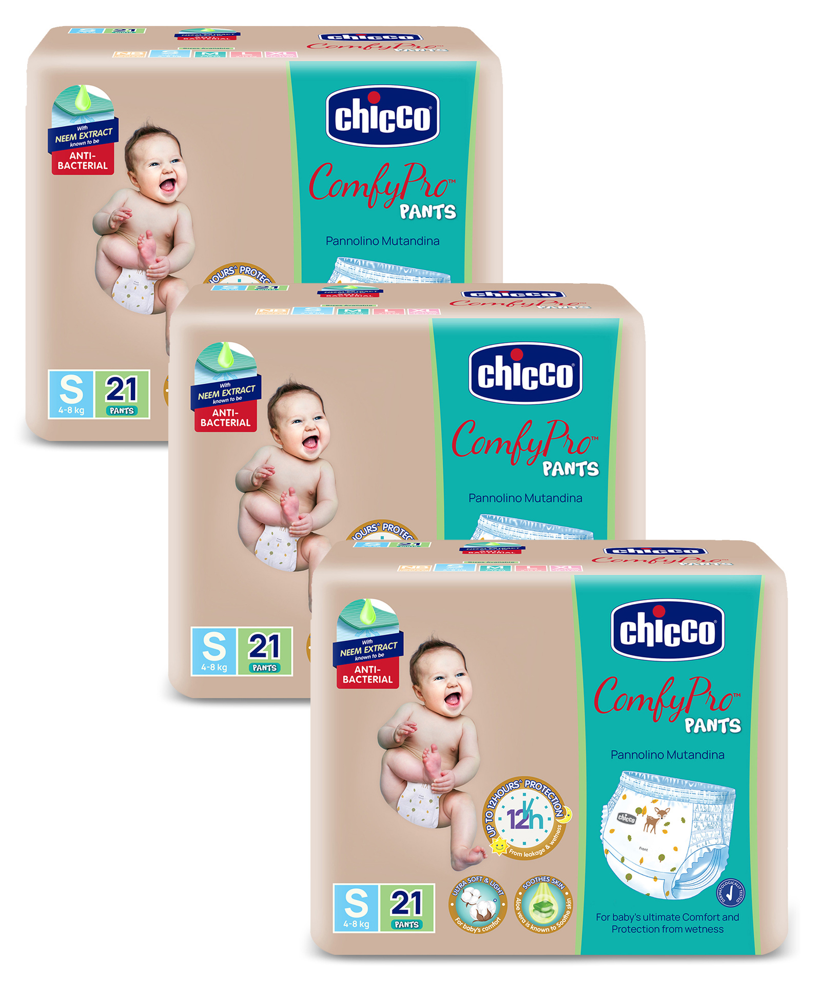 Chicco Comfypro Diaper Pants Small - 21 Pieces (Pack of 3)-picture-15