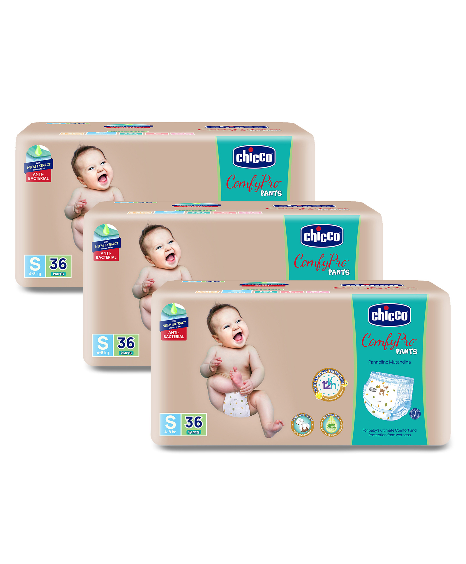 Chicco Comfypro Diaper Pants Small - 36 Pieces (Pack of 3)-picture-14