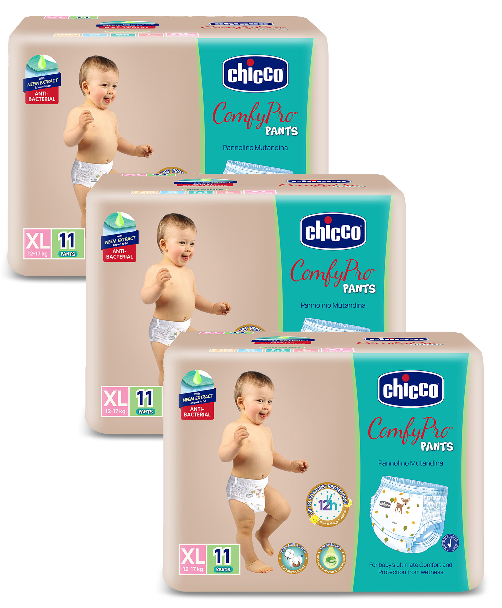 Chicco Comfypro Diaper Pants Extra Large - 11 Pieces (Pack of 3)-picture-26