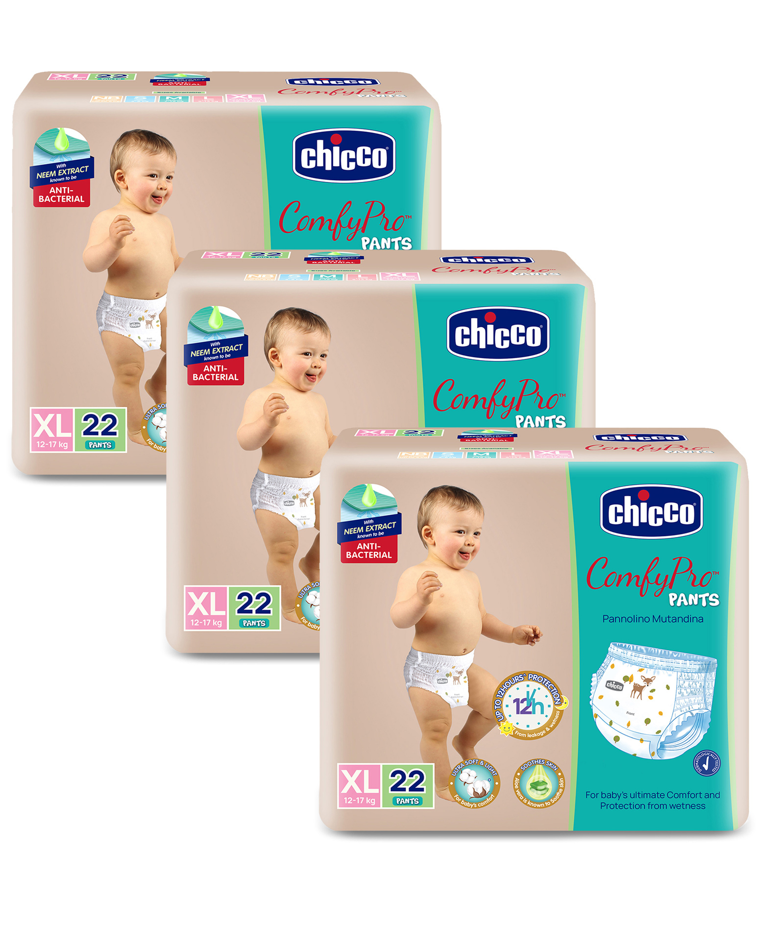 Chicco Comfypro Diaper Pants Extra Large - 22 Pieces (Pack of 3)-picture-4
