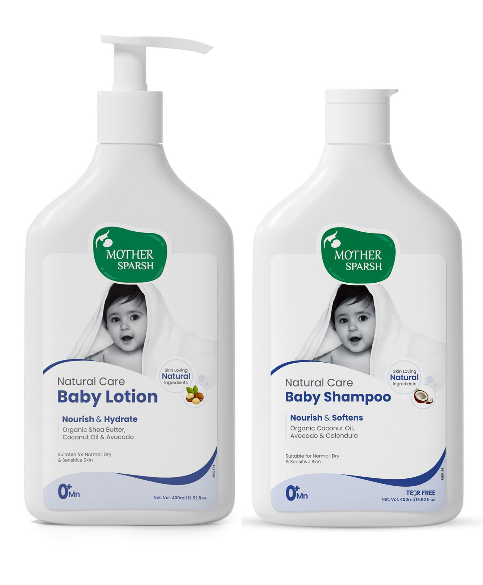 mother sparsh baby Mother Sparsh Natural Care Baby Body Lotion - 400 ml & Natural Care Baby Shampoo - 400 ml-picture-31