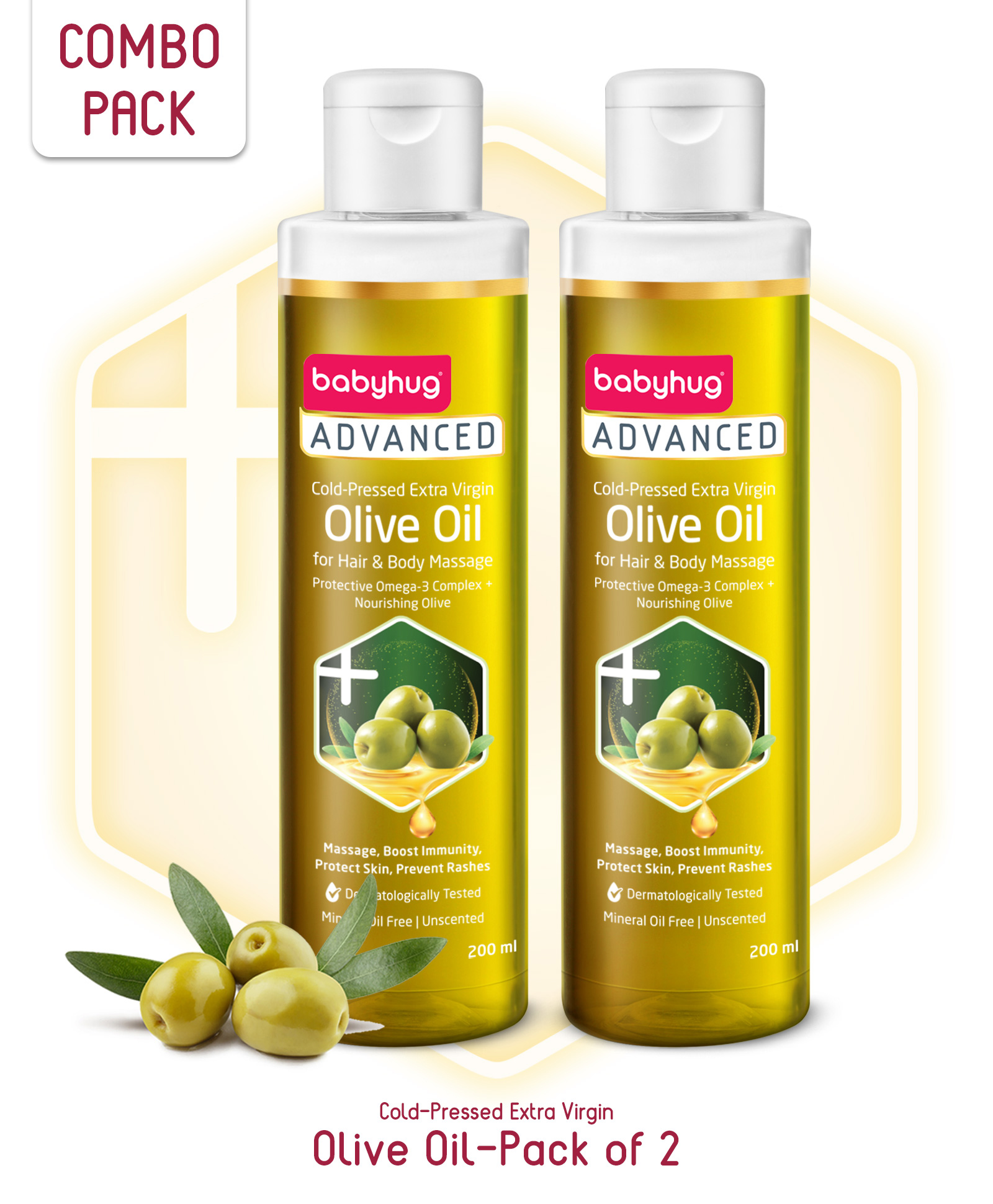 BabyhugAdvanced Cold-Pressed Virgin Olive Oil - Pack of 2 - 200 ml Each-image-34