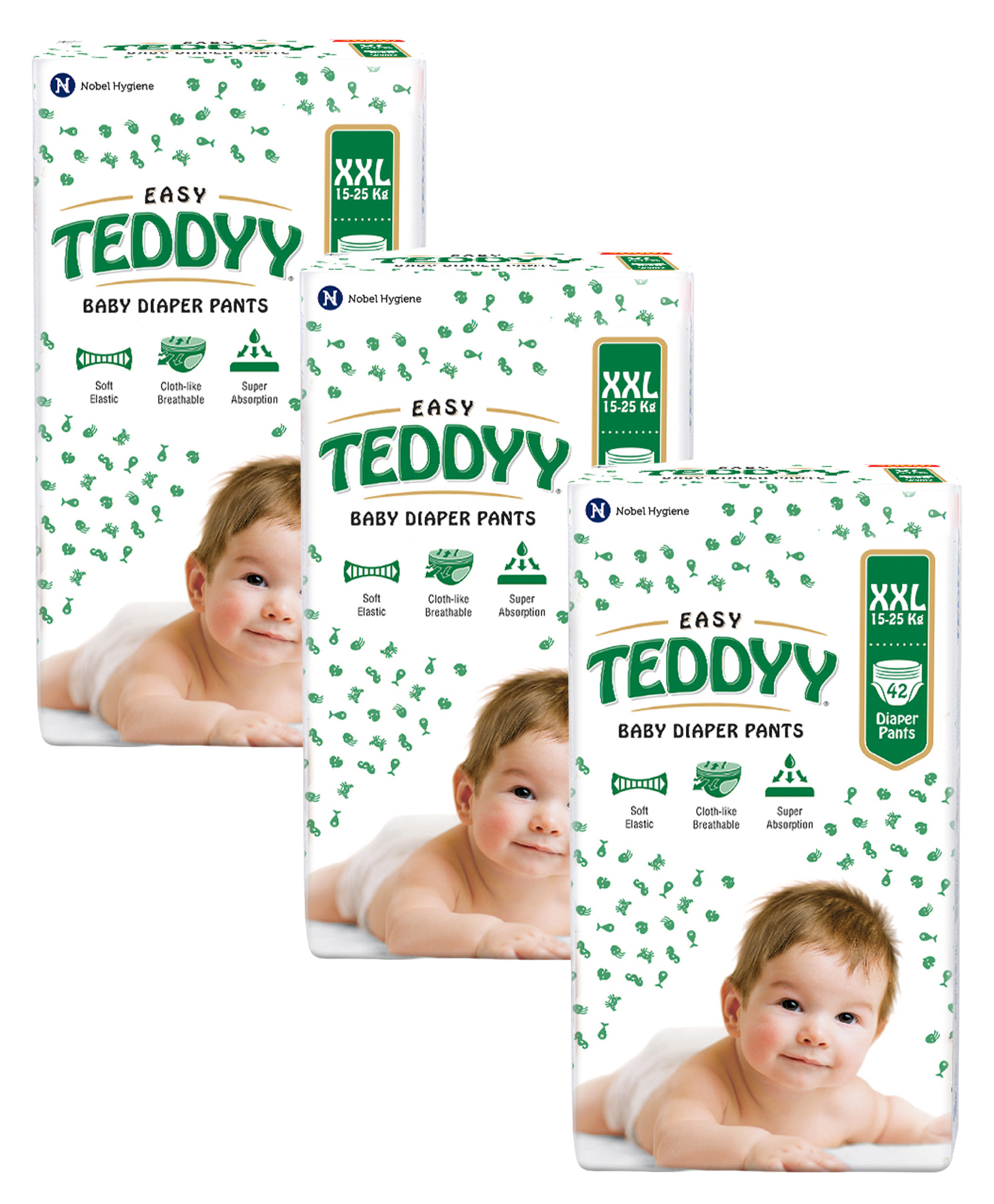 Teddyy Baby Easy Pant Diapers Double Extra Large 42 Diapers (Pack of 3) 15-25 kgs-image-25
