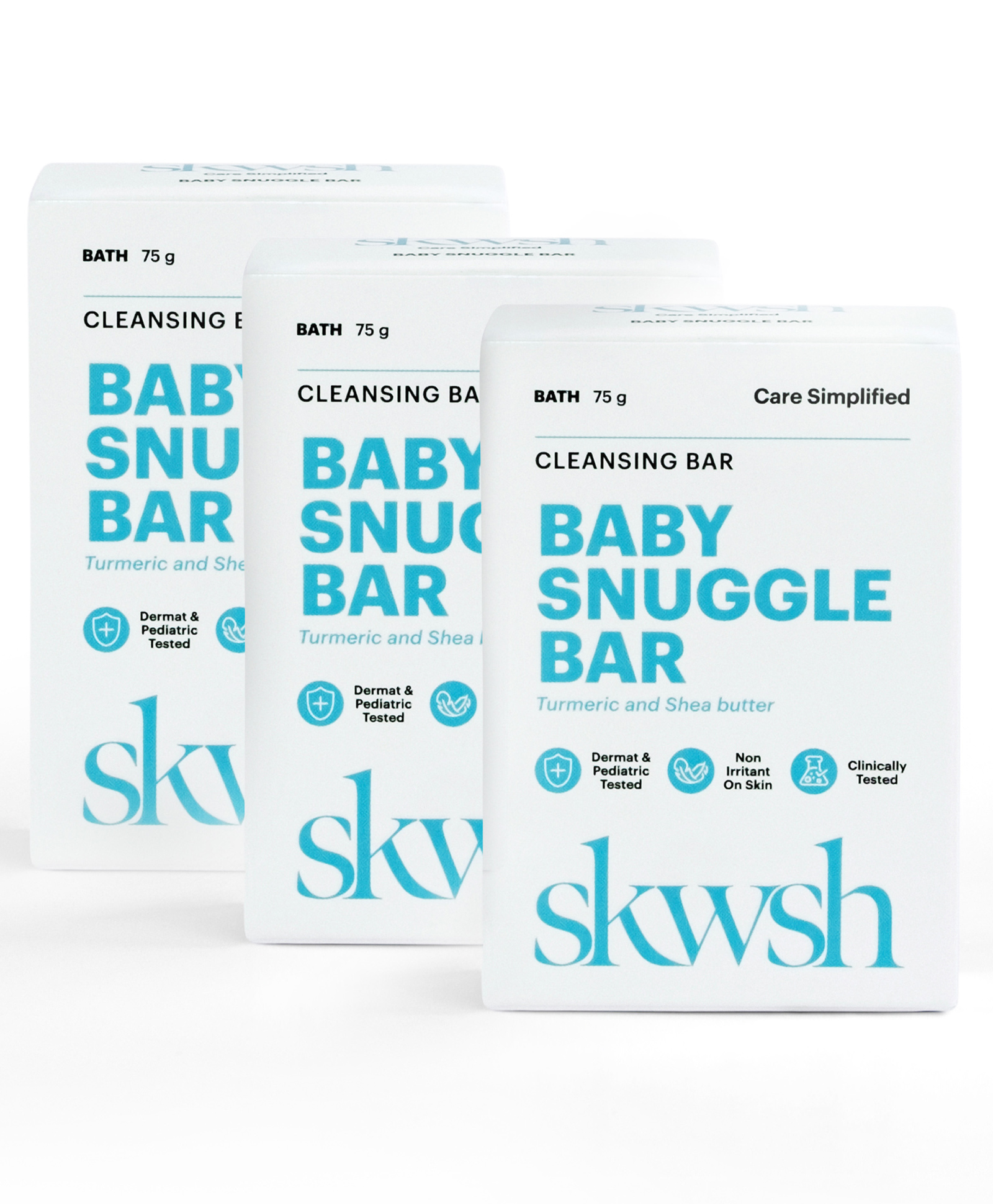 Skwsh Baby Snuggle Soap Bar With Turmeric & Shea Butter - 75 g Pack of 3-image-35