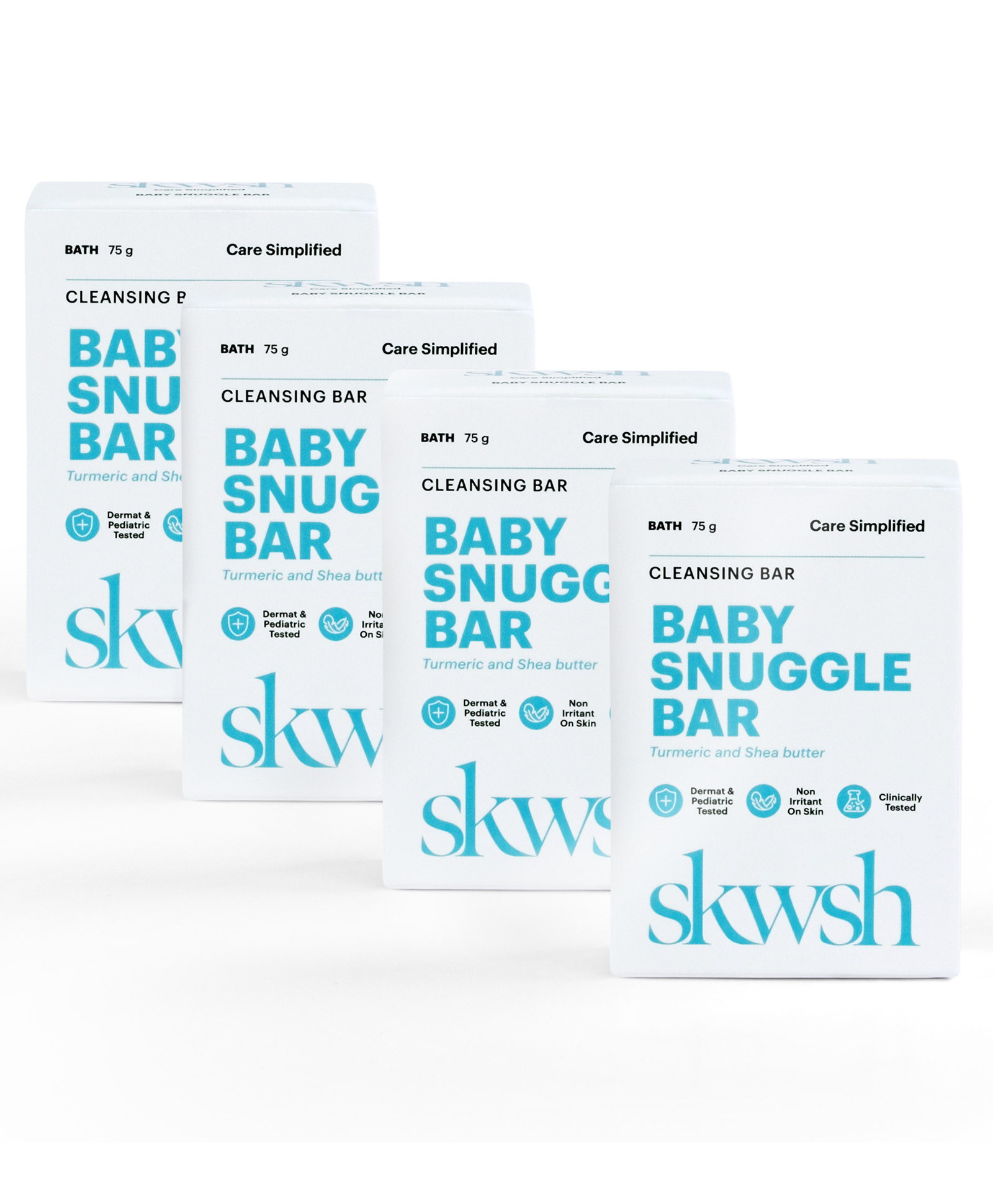 Skwsh Baby Snuggle Soap Bar With Turmeric & Shea Butter - 75 g Pack of 4-image-36
