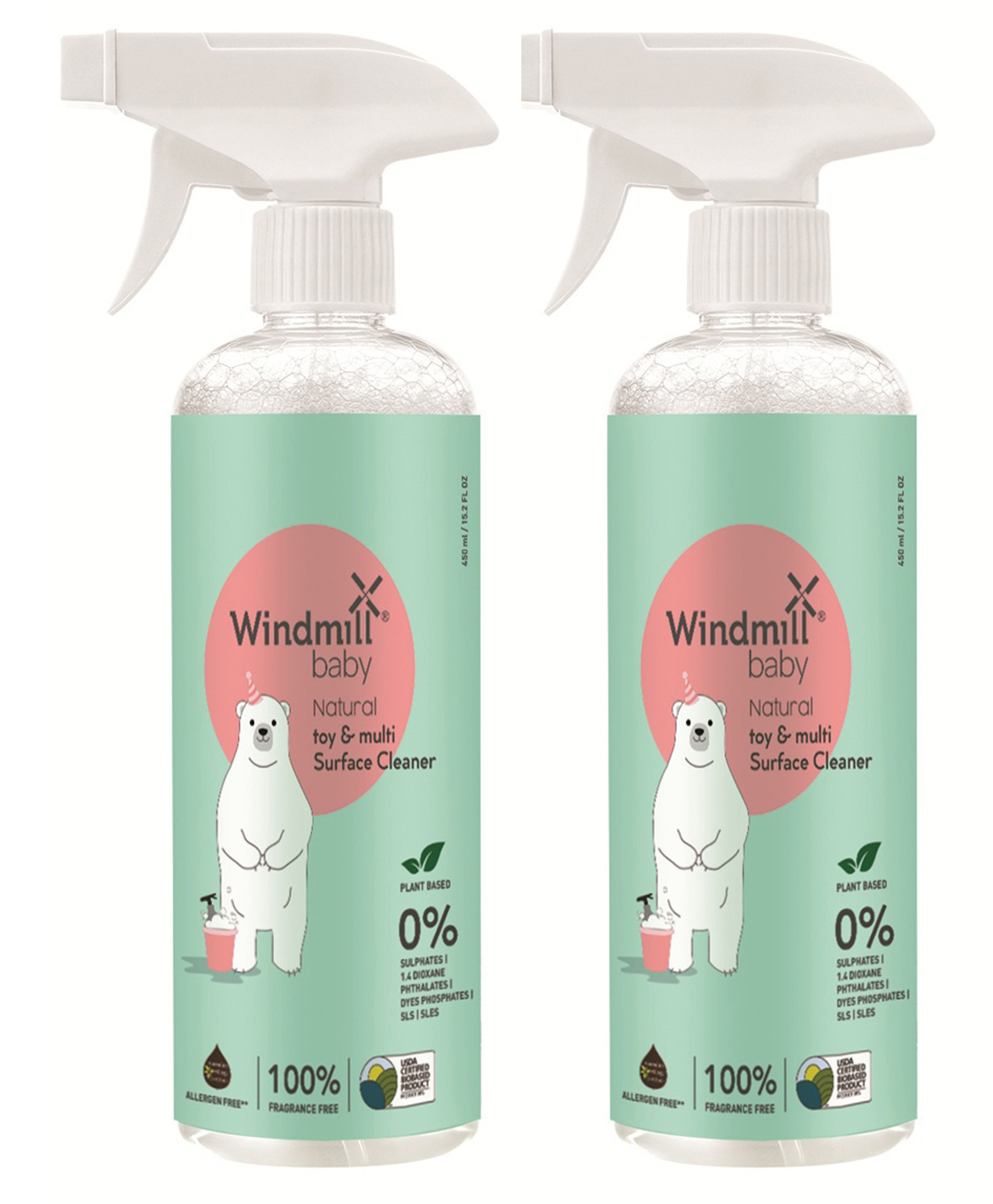 Windmill Baby Natural Multi Surface Cleaner - 450 ml- Pack of 2-image-37