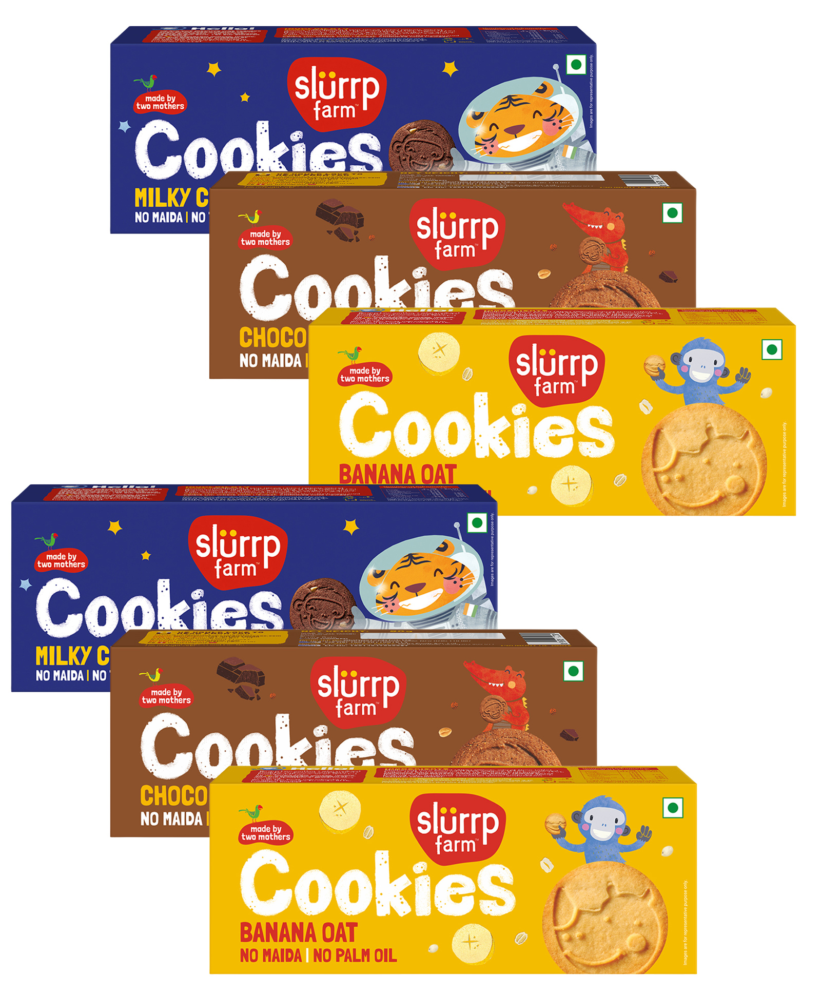 Slurrp Farm No Maida No Refined Sugar Assorted Pack of Cookies Pack of 3 - 80 g Each- Pack of 2-picture-18