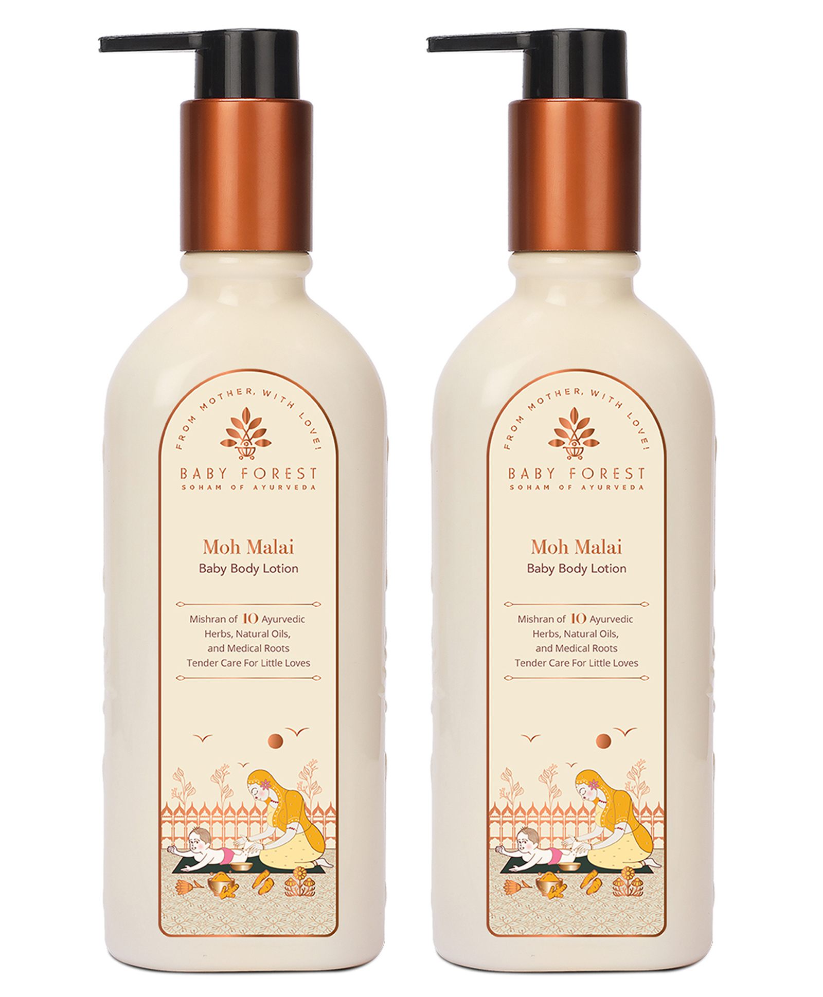 BABY FOREST Moh Malai Baby Body Lotion With 10 Ayurvedic Herbs - 200 ml - Pack of 2-image-30
