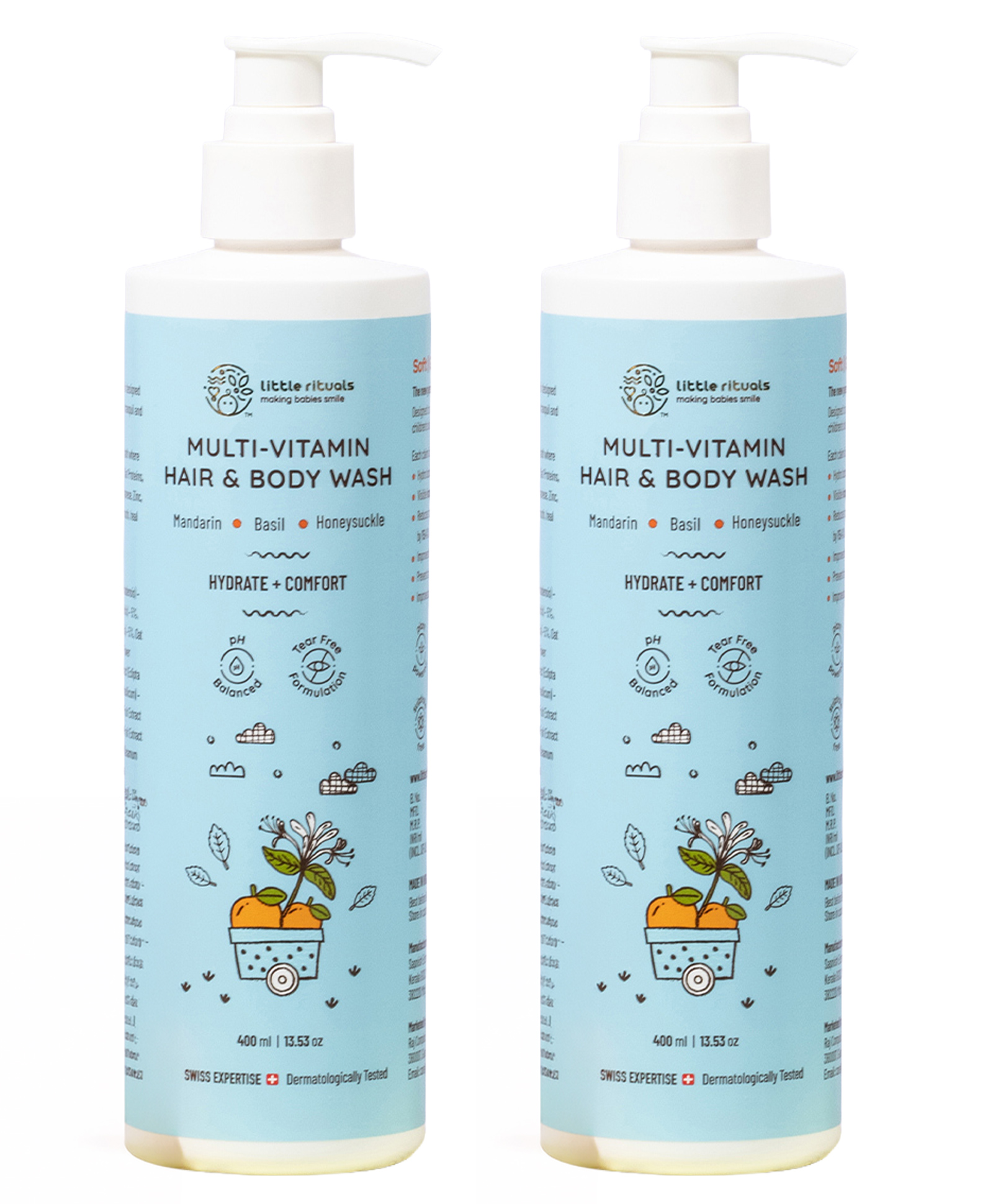 Little Rituals Multi-Vitamin Hair & Body Wash - 400 ml - Pack of 2-image-36