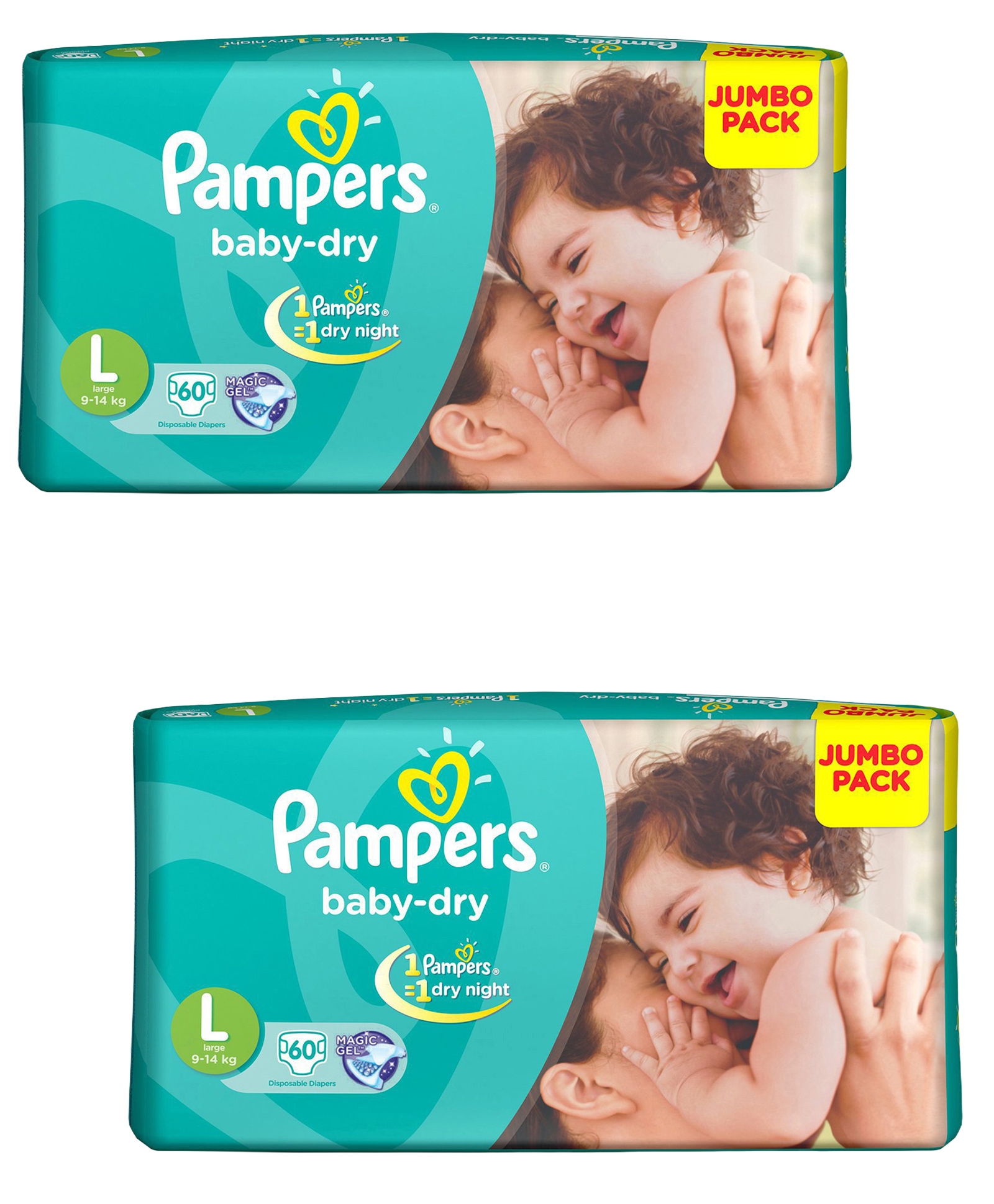 Pampers Taped Diapers Large (LG) 60 count(Pack of 2)-picture-47