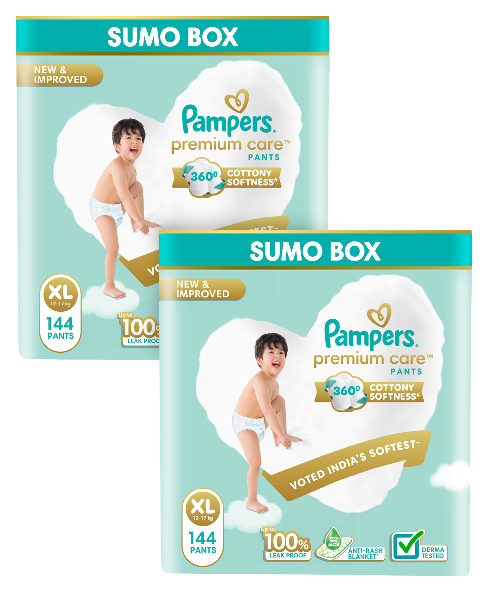 Pampers Premium Care Pants Baby Diapers Extra Large - 144 Pieces(Pack of 2)-picture-5
