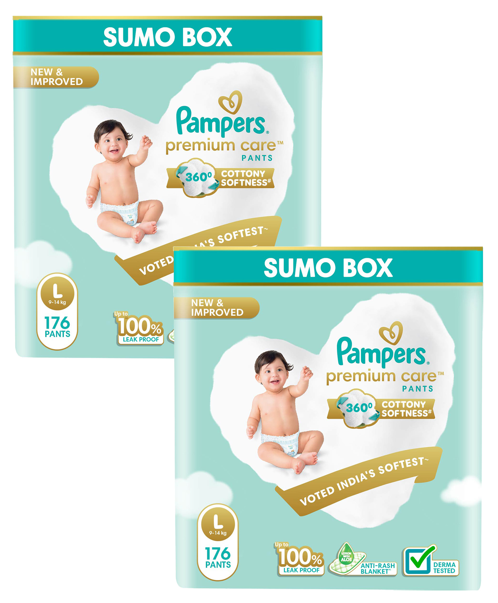 Pampers Premium Care Pants Baby Diapers Large Size - 176 Pieces(Pack of 2)-picture-10
