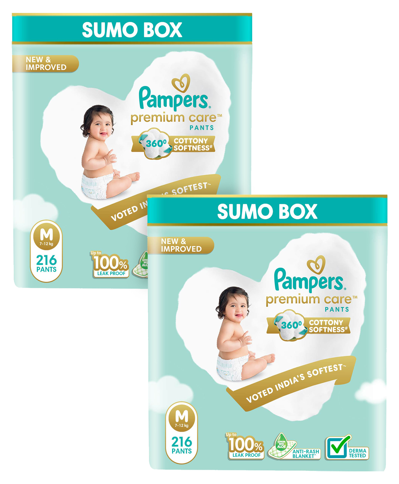 Pampers Premium Care Pants Baby Diapers Medium Size - 216 Pieces(Pack of 2)-picture-28