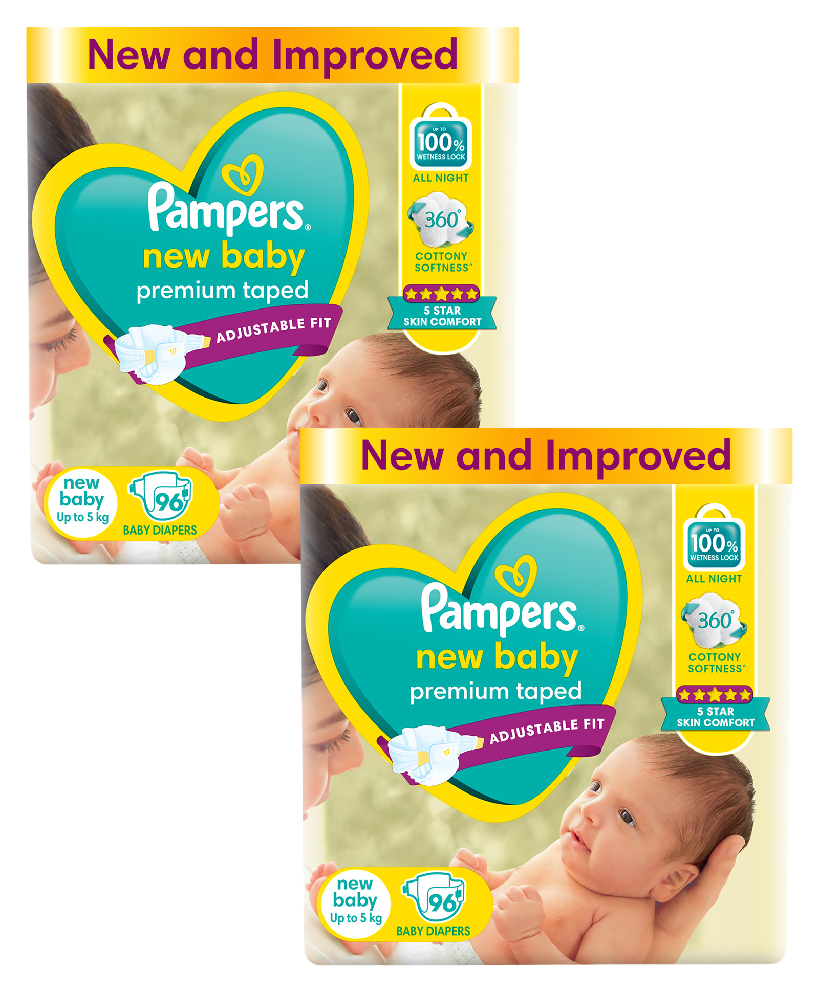 Pampers Active Baby Taped Style Diaper Pants (New Born XS) - 96 Pieces(Pack of 2)-picture-45