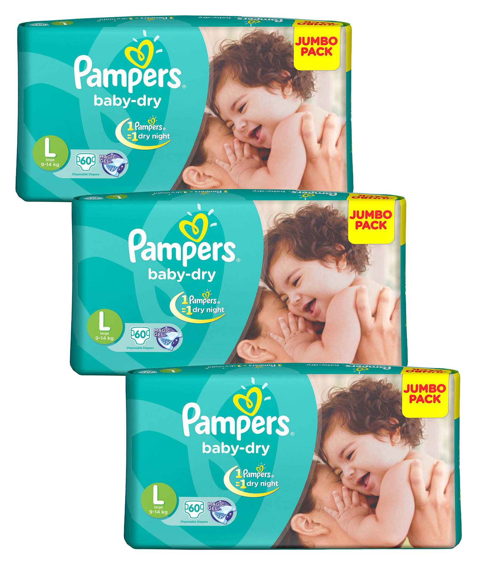 Pampers Taped Diapers Large (LG) 60 count(Pack of 3)-picture-7