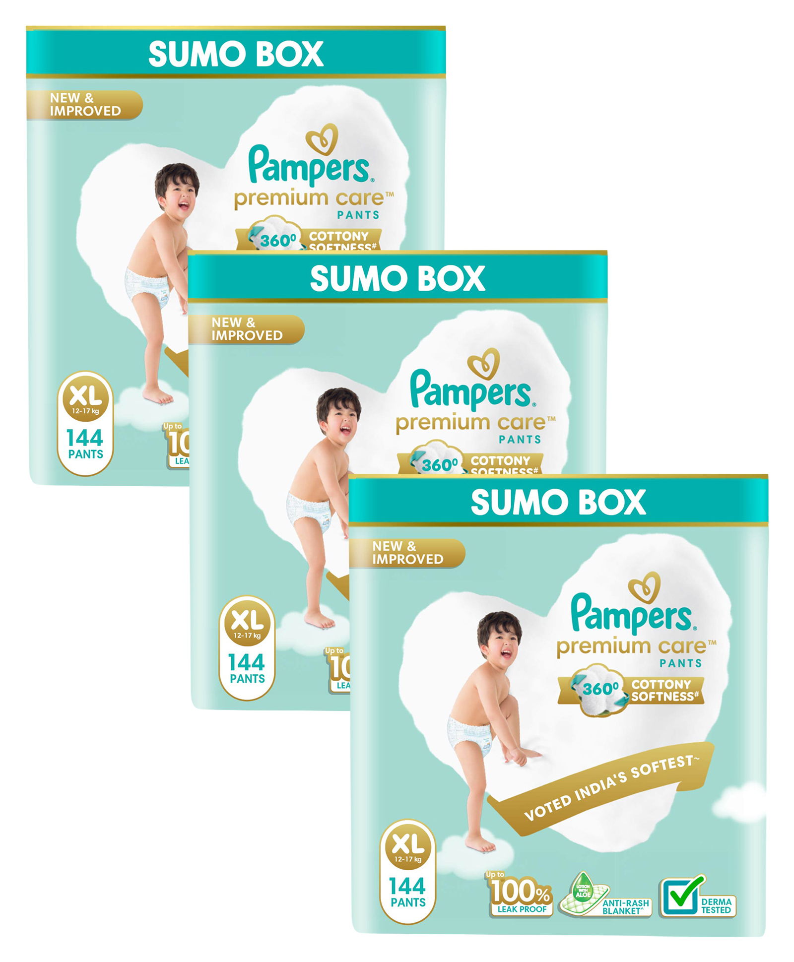 Pampers Premium Care Pants Baby Diapers Extra Large - 144 Pieces(Pack of 3)-picture-49