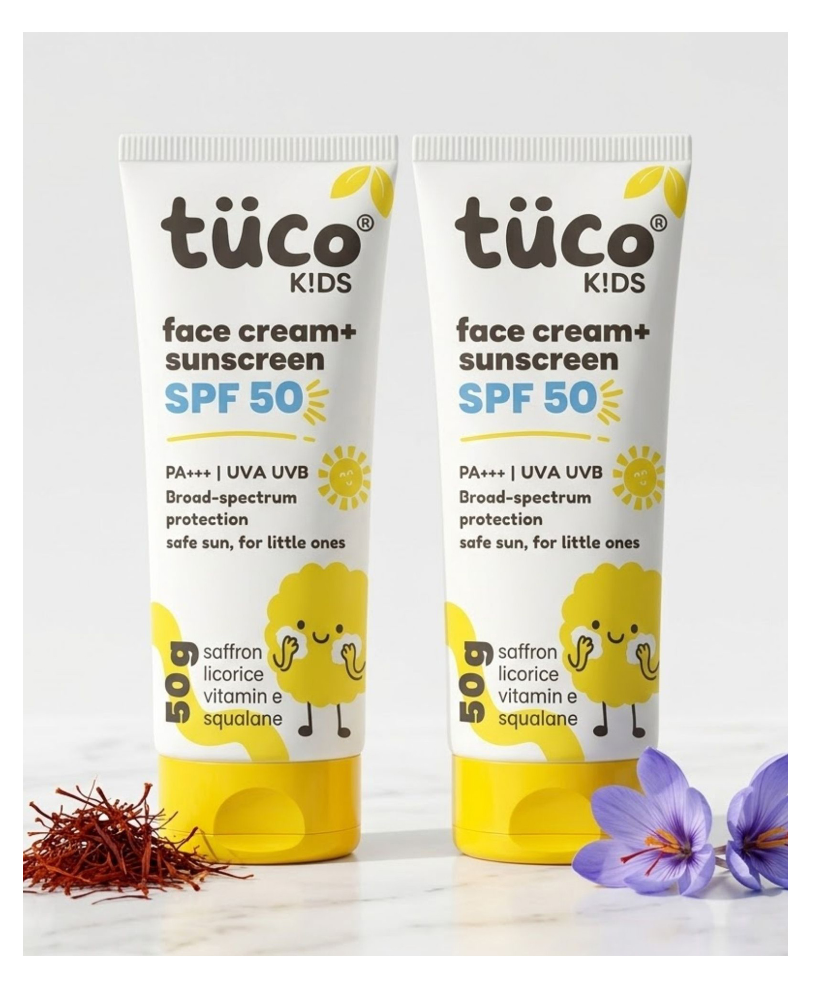 Tuco Kids Sunscreen SPF 50 with Facecream Water Resistant UVA/UVB PA 50g (Pack of 2)-picture-1