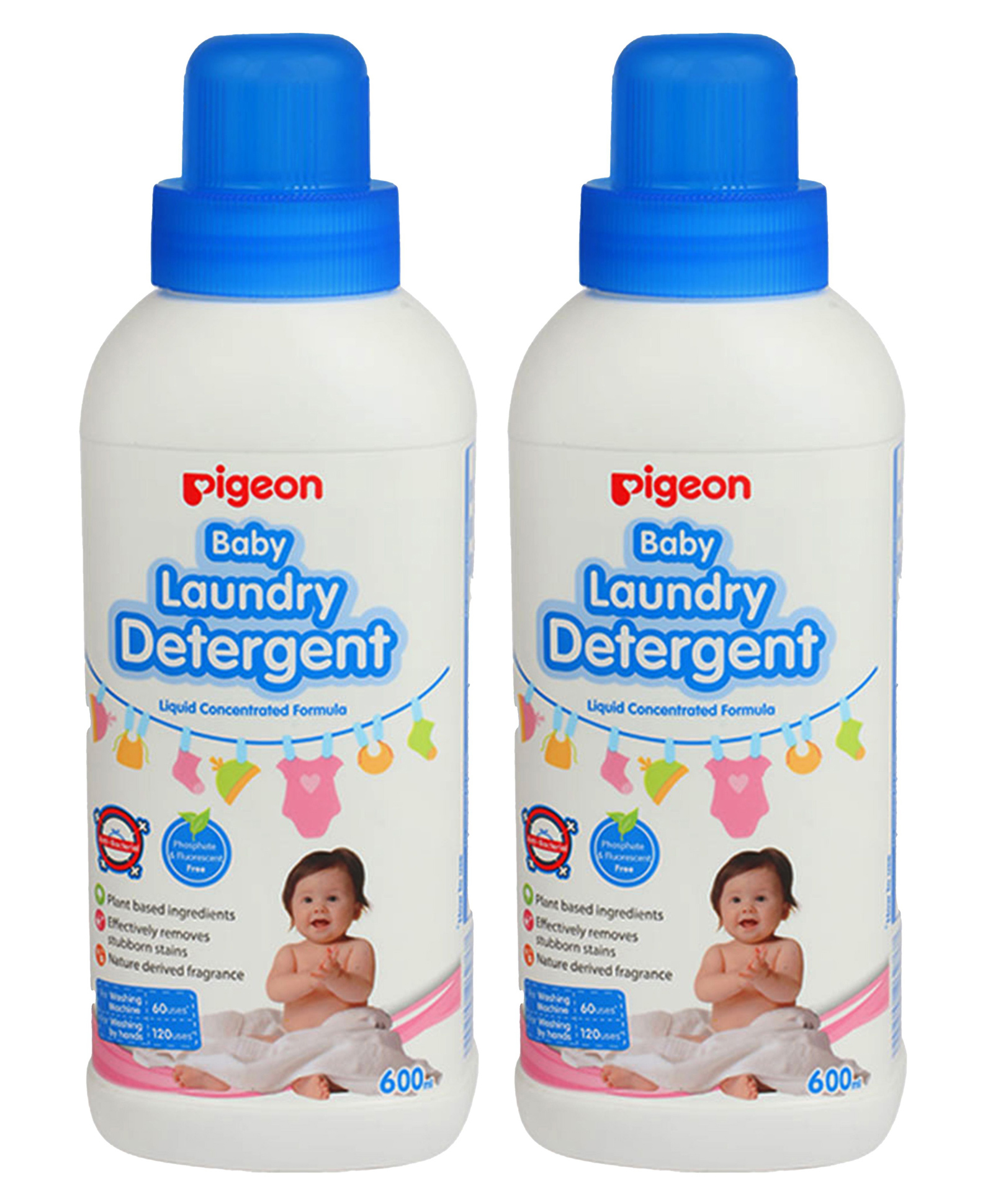 Pigeon Plant Based Surfactant Liquid Laundry Detergent -600 ml Pack of 2-image-25