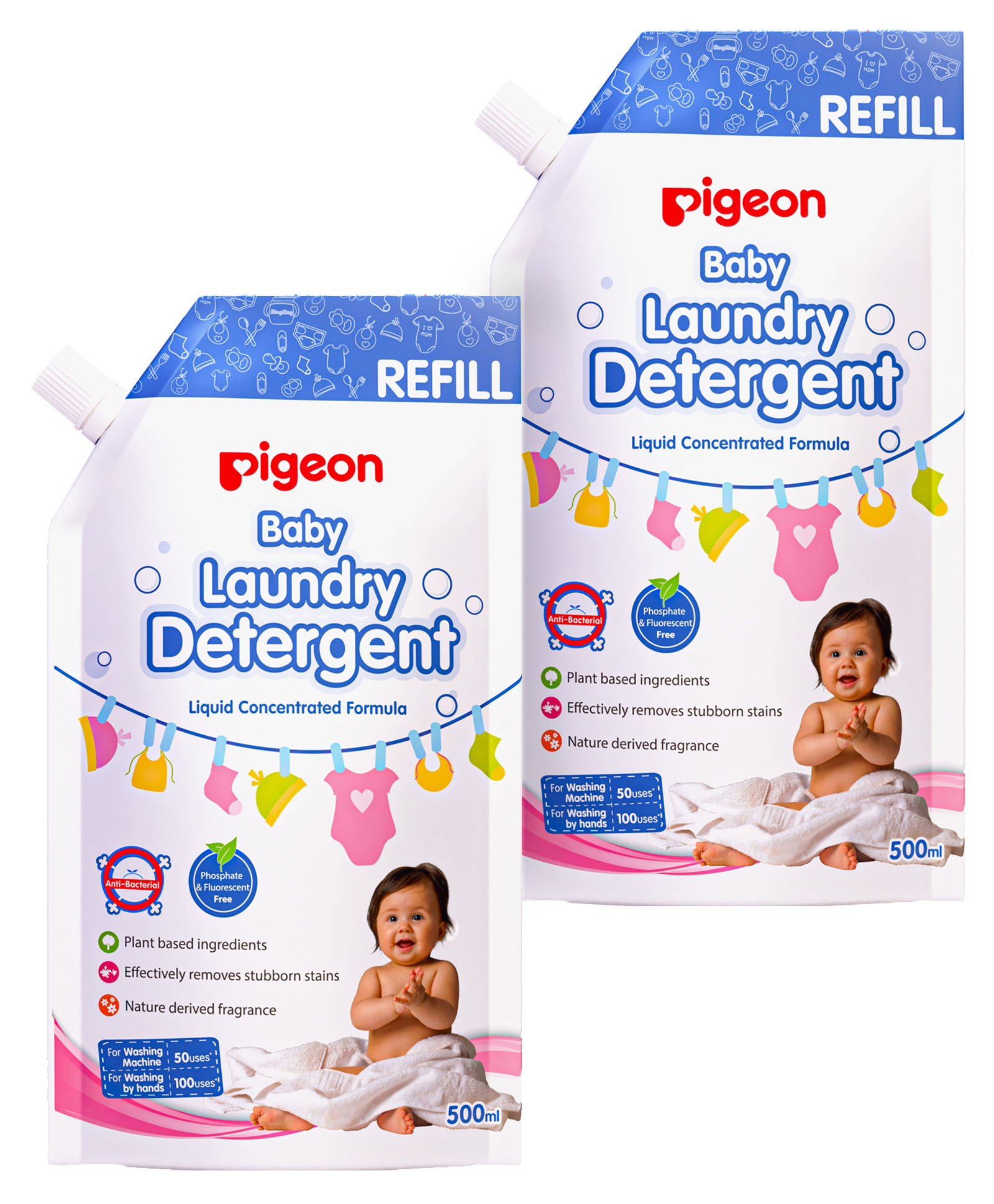 Pigeon Liquid Laundry Detergent Refill pack -500 ml Pack of 2-image-8