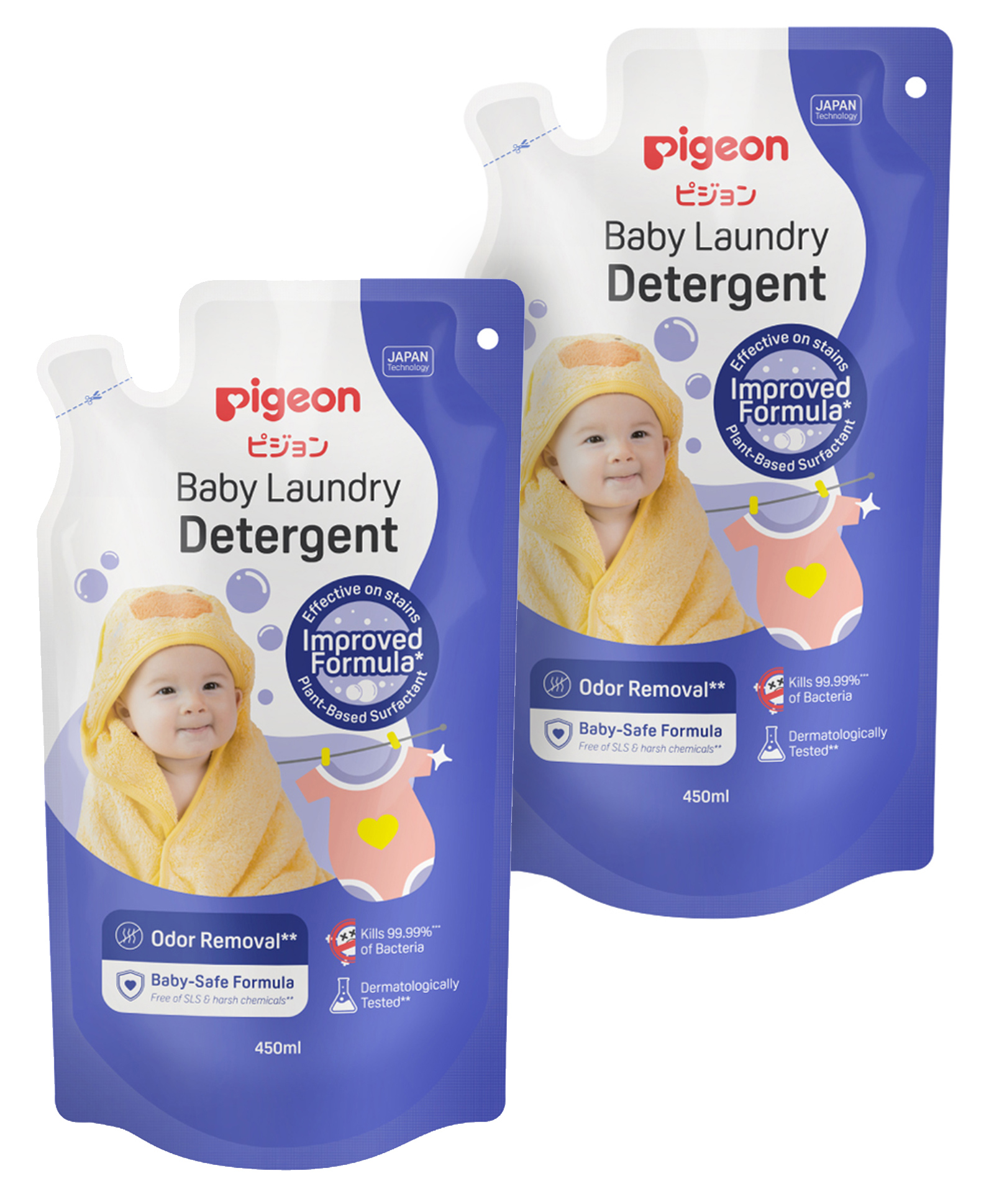 Pigeon Plant Based Surfactant Liquid Laundry Detergent Refill Pack - 450 ml Pack of 2-image-27