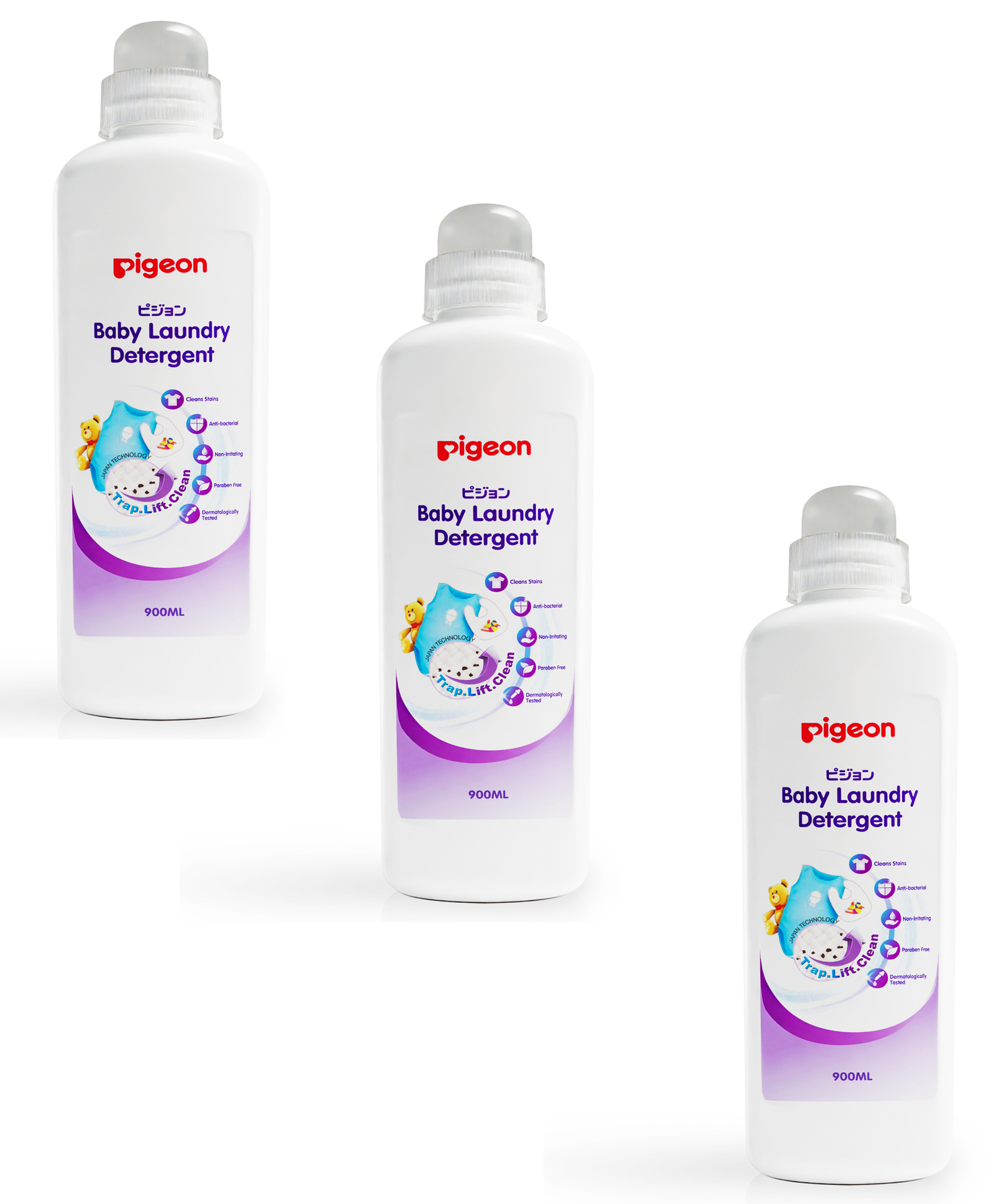 Pigeon Liquid Laundry Detergent Bottle - 900 ml Pack of 3-image-49