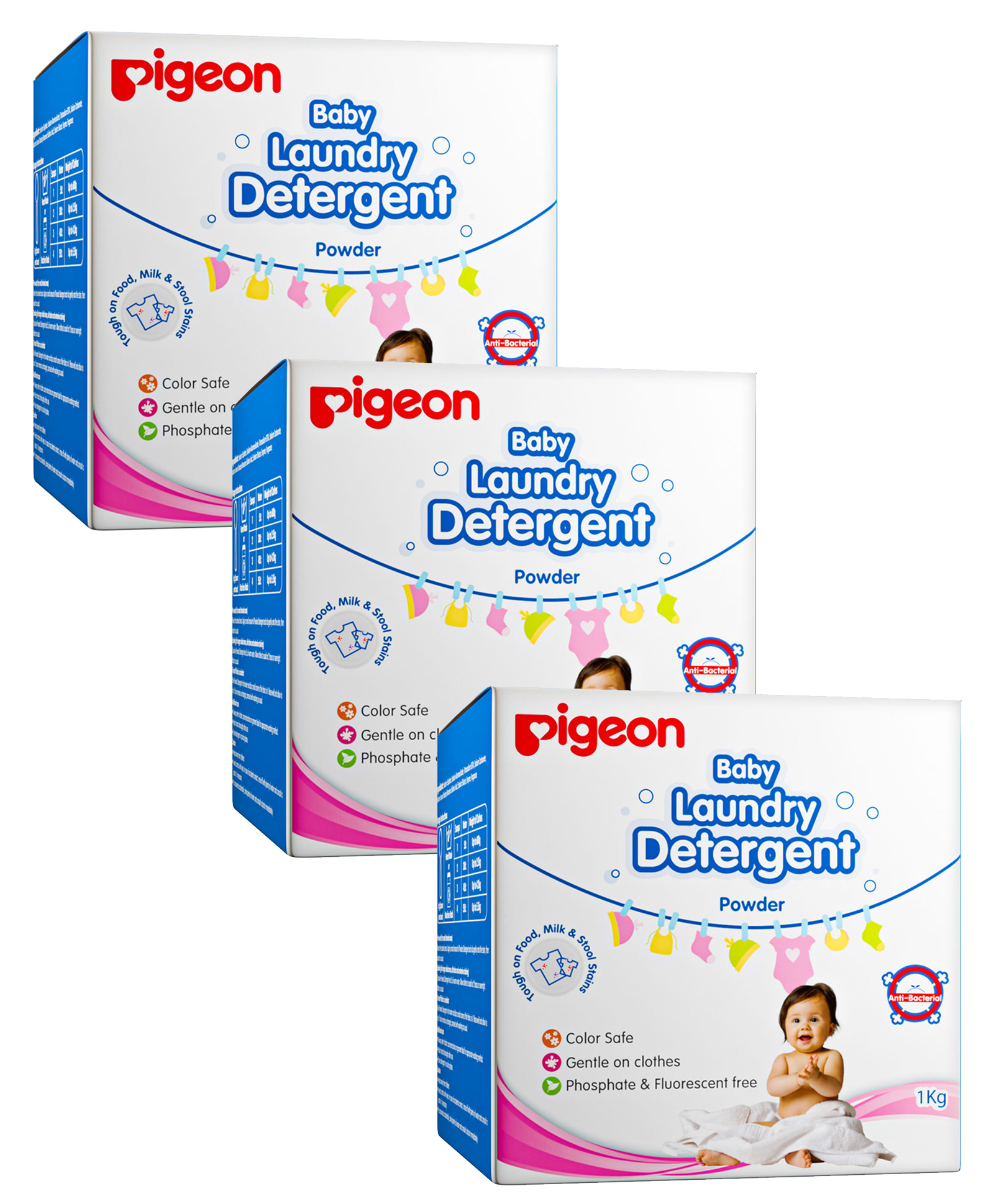 Pigeon Baby Laundry Detergent Powder - 1 Kg Pack of 3-picture-35