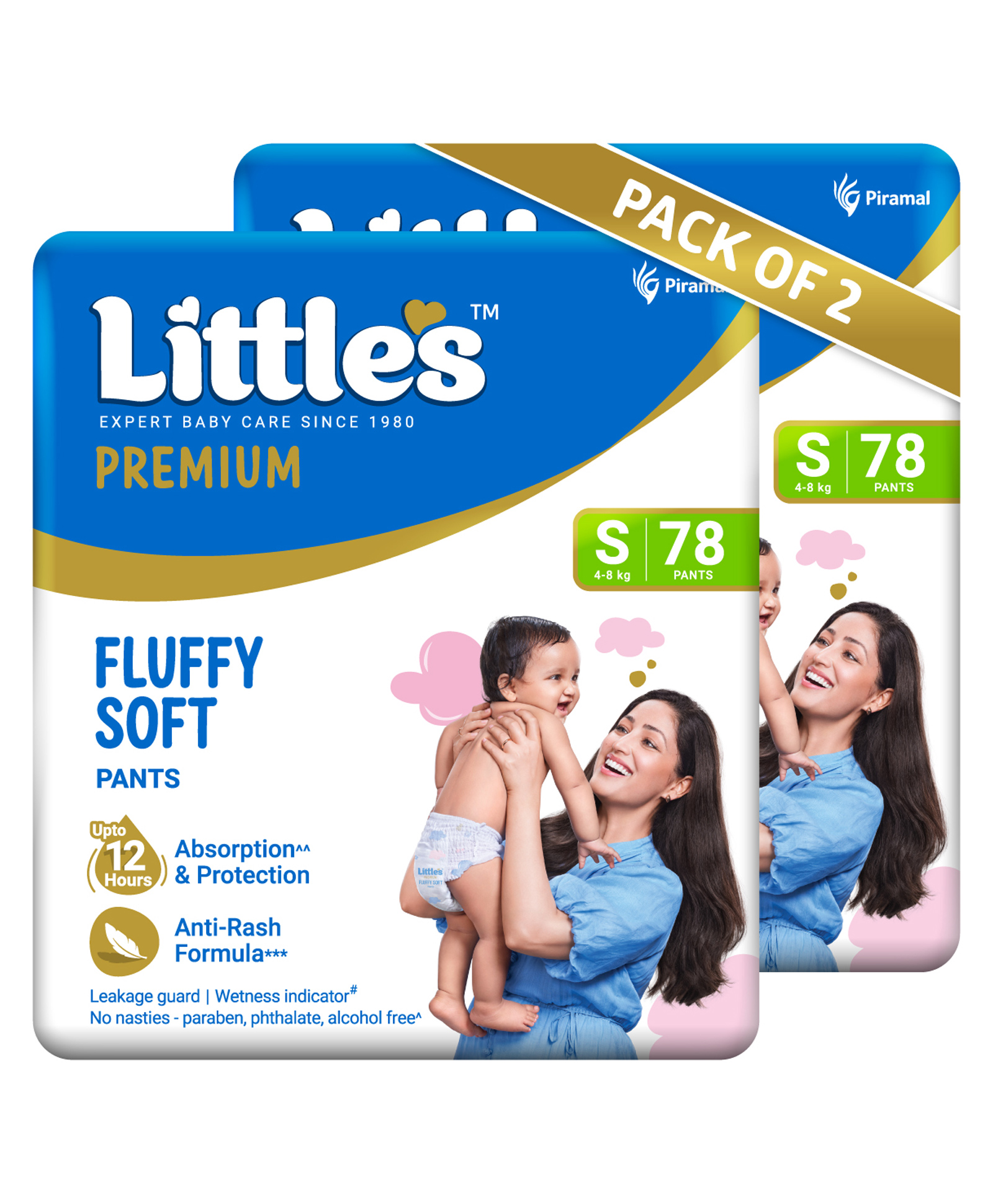 Little's Fluffy Soft Baby Pants Super Jumbo S (78) - Pack of 2-picture-5