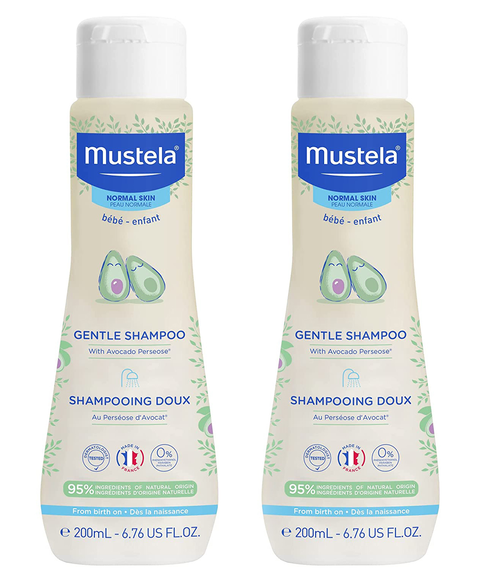 Mustela Gentle Shampoo - 200 ml  - Pack  Of 2