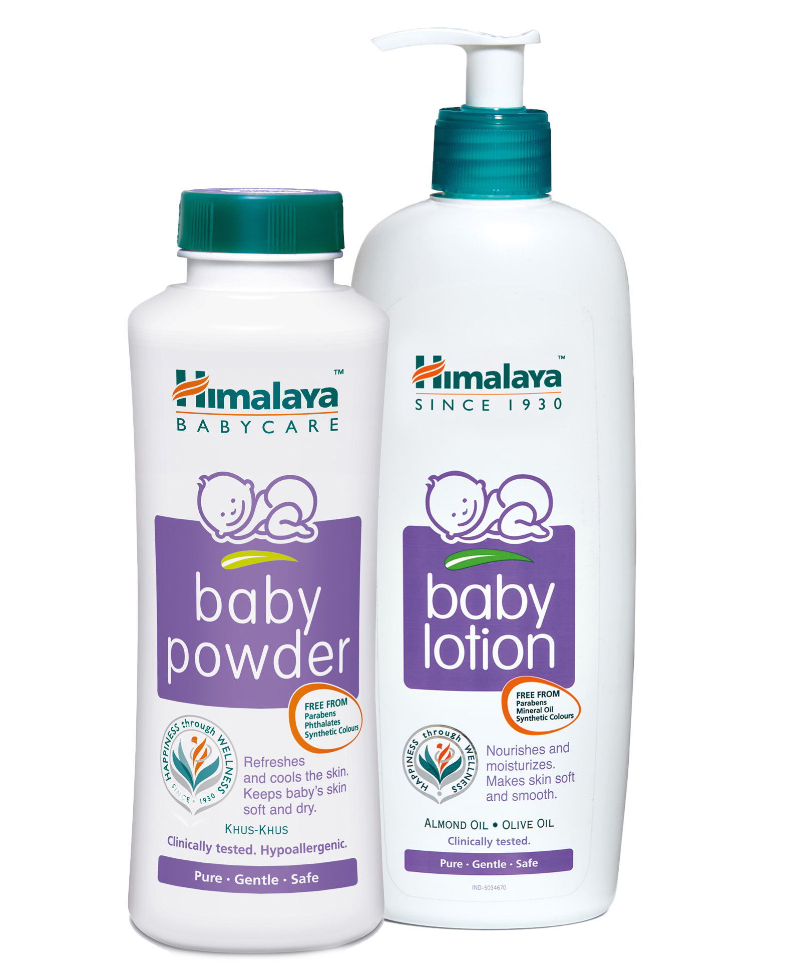 Himalaya Herbal Baby Powder - 400 gm &  Baby Lotion - 400 ml