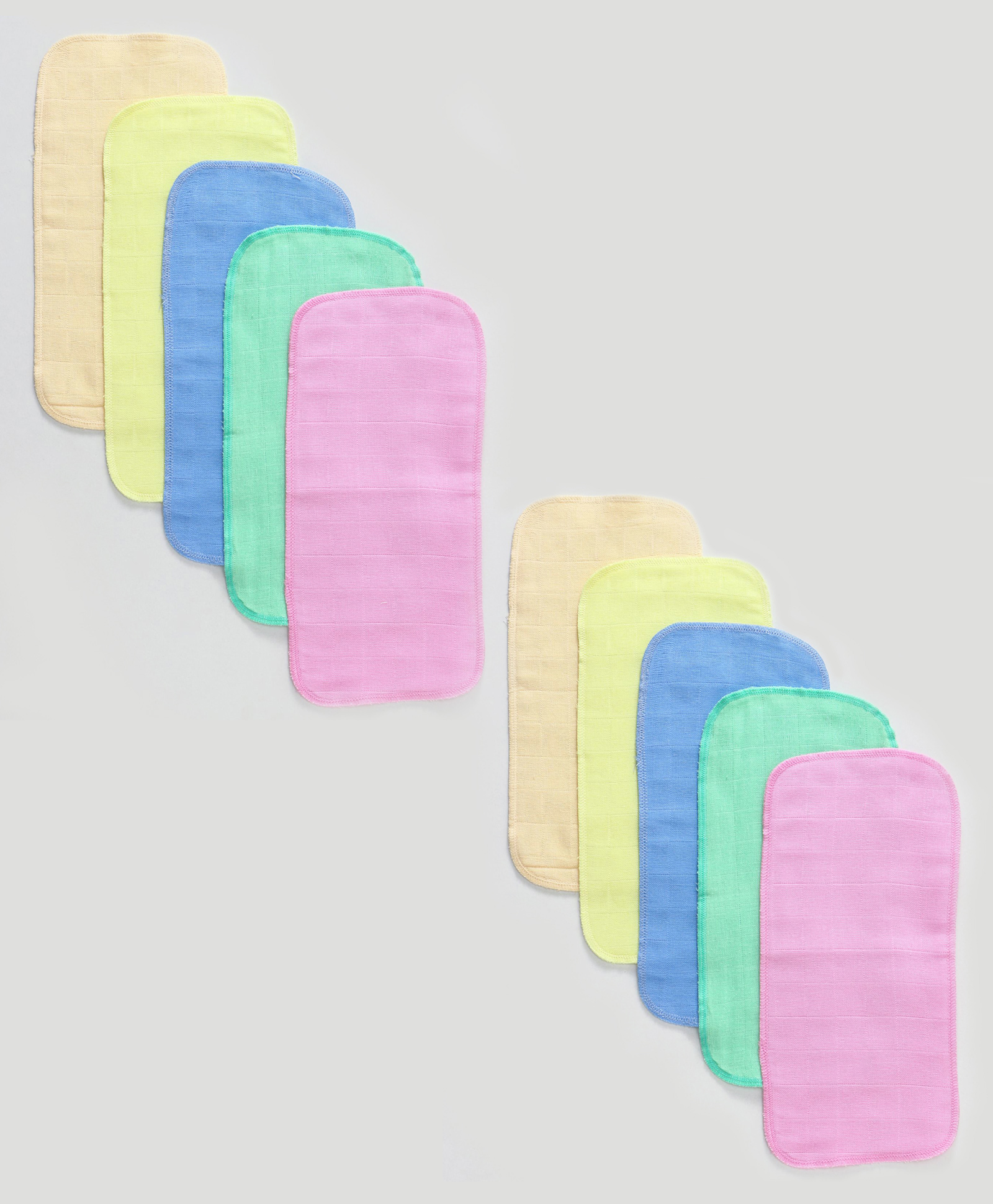 Babyhug Muslin Cotton Cloth Nappy Insert Pack Of 5 - Multicolor (Combo Pack of 2)-image-47