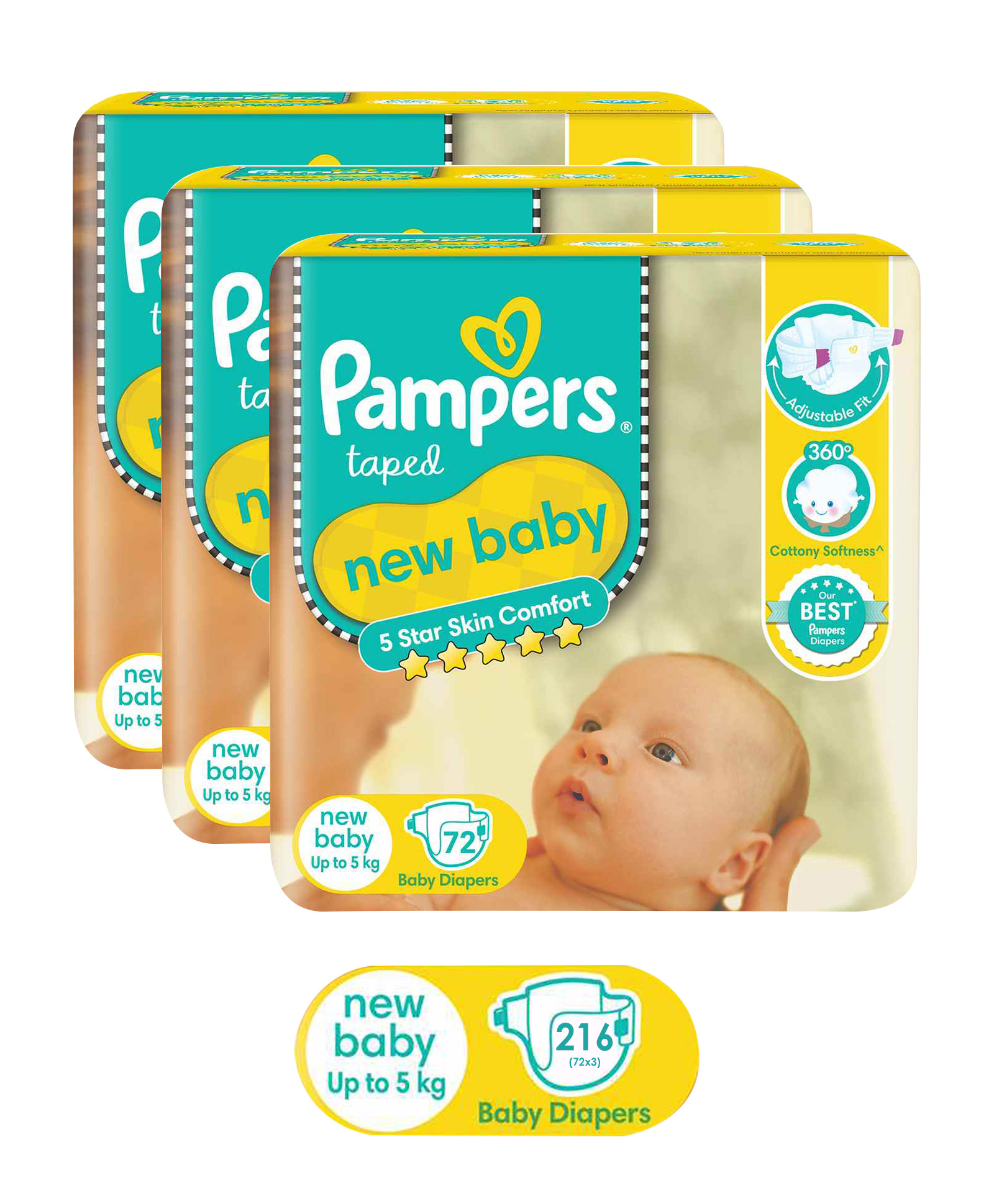 pampers price for new born baby