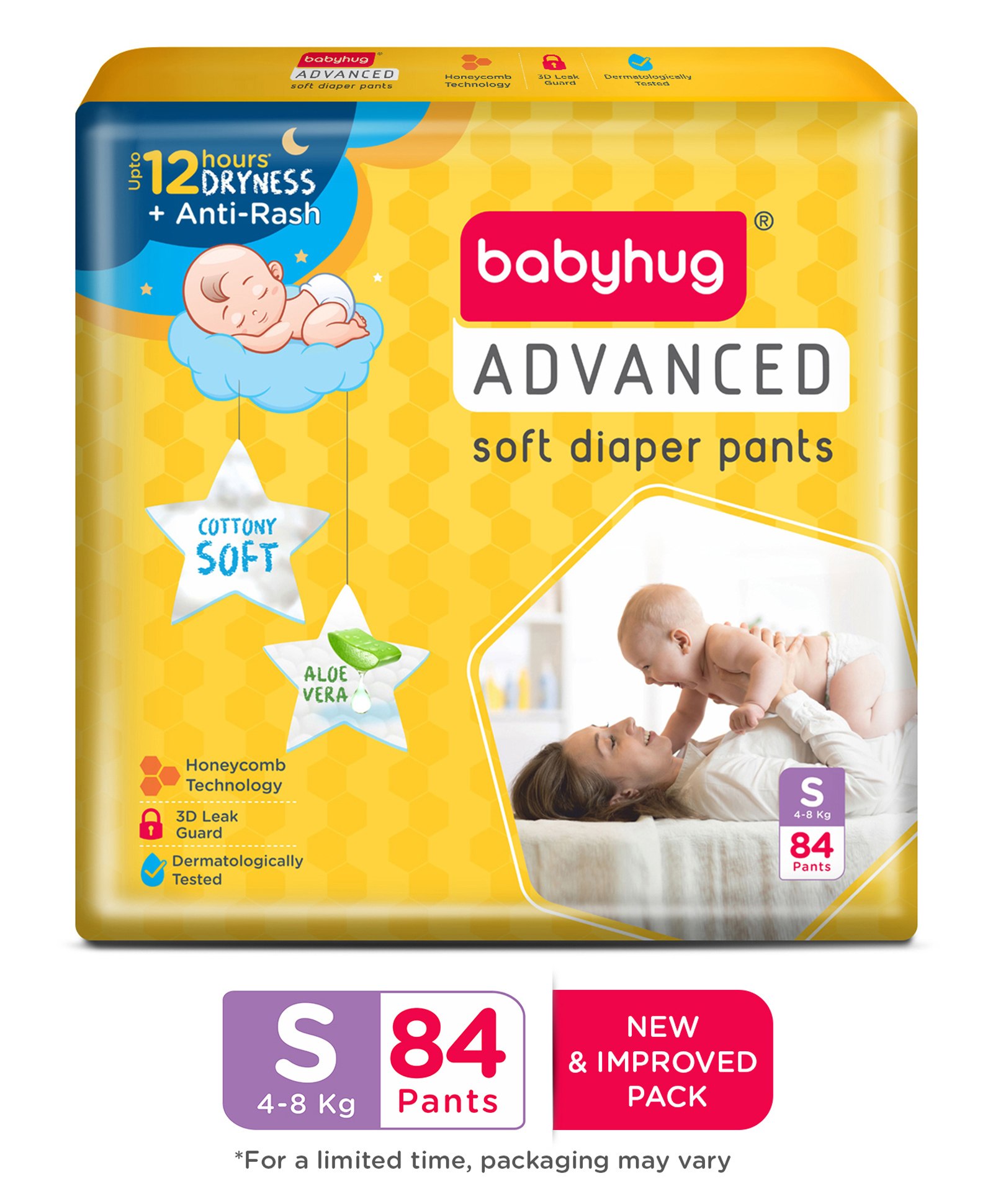 Buy Babyhug Advanced Pant Style Diapers Small 84 Pieces (Pack of 2