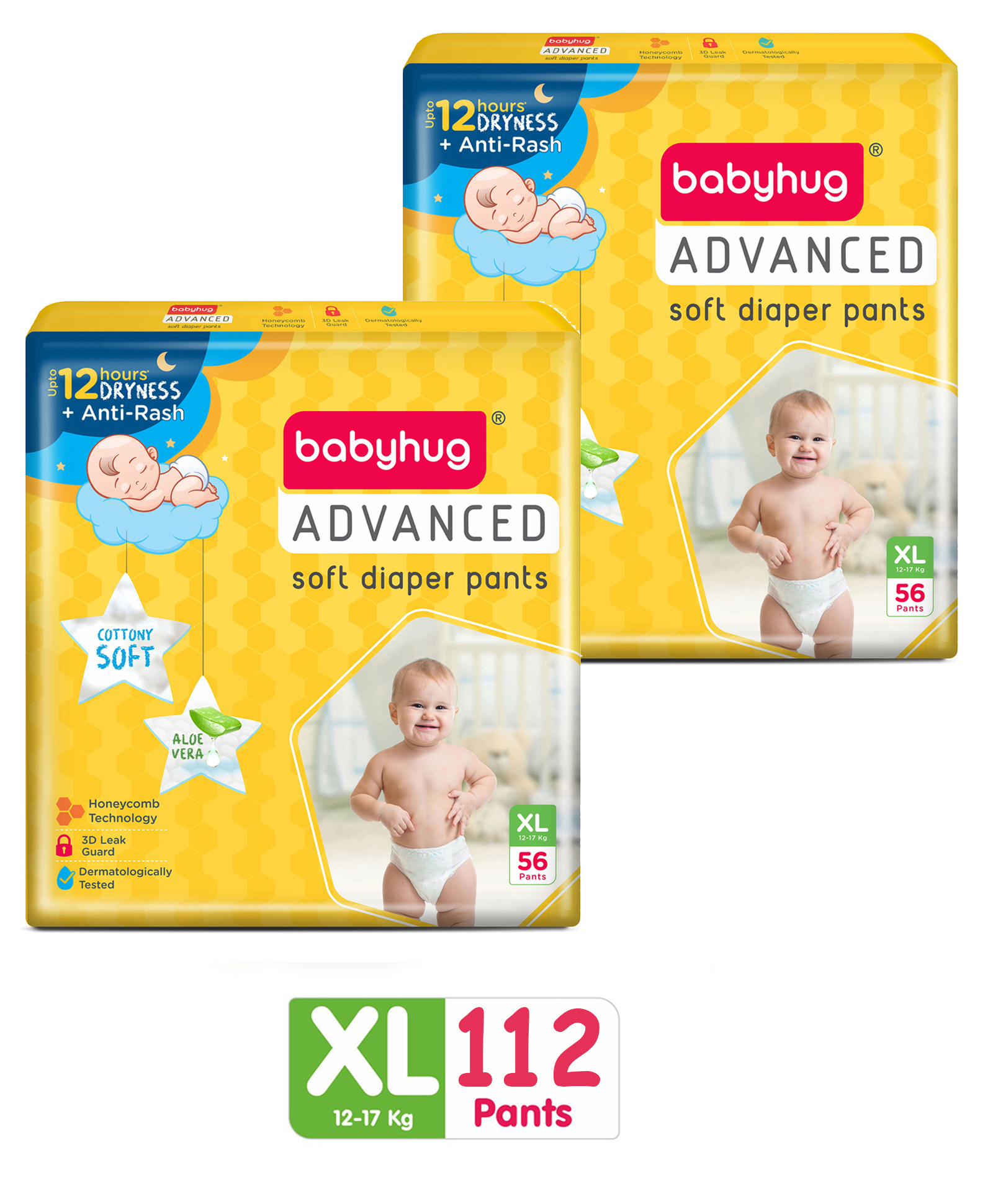 Buy Babyhug Advanced Pant Style Diapers Extra Large 56 Pieces (Pack