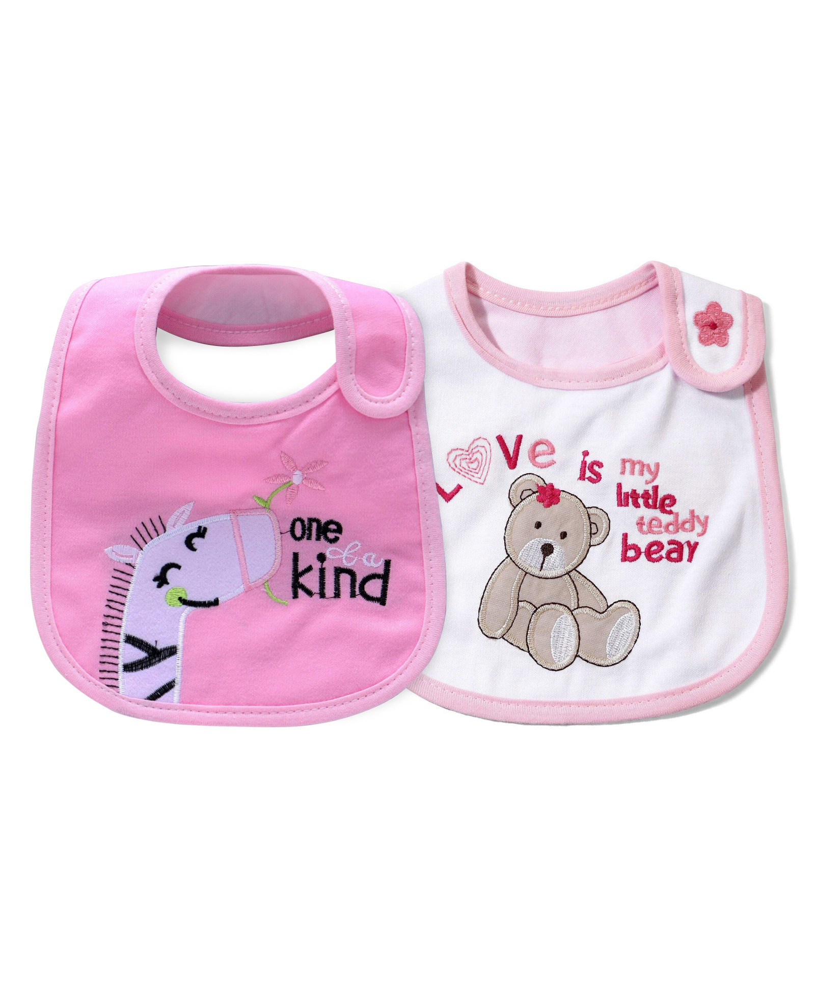 Buy Babyhug Knitted Velcro Bib Little Teddy Bear Print Pink & Babyhug