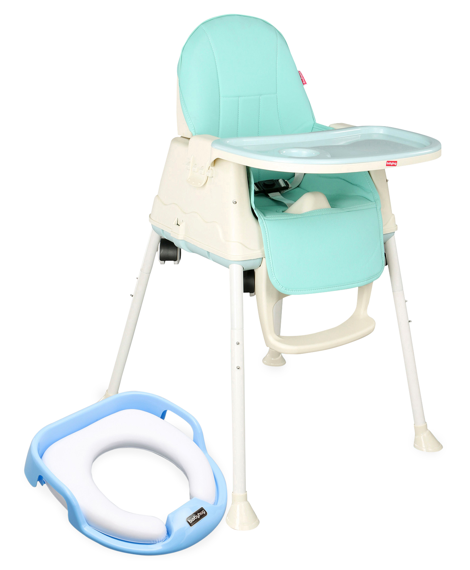 Babyhug Premium Potty Seat  AND Babyhug 3 in 1 Comfy High Chair  (Blue)-image-38