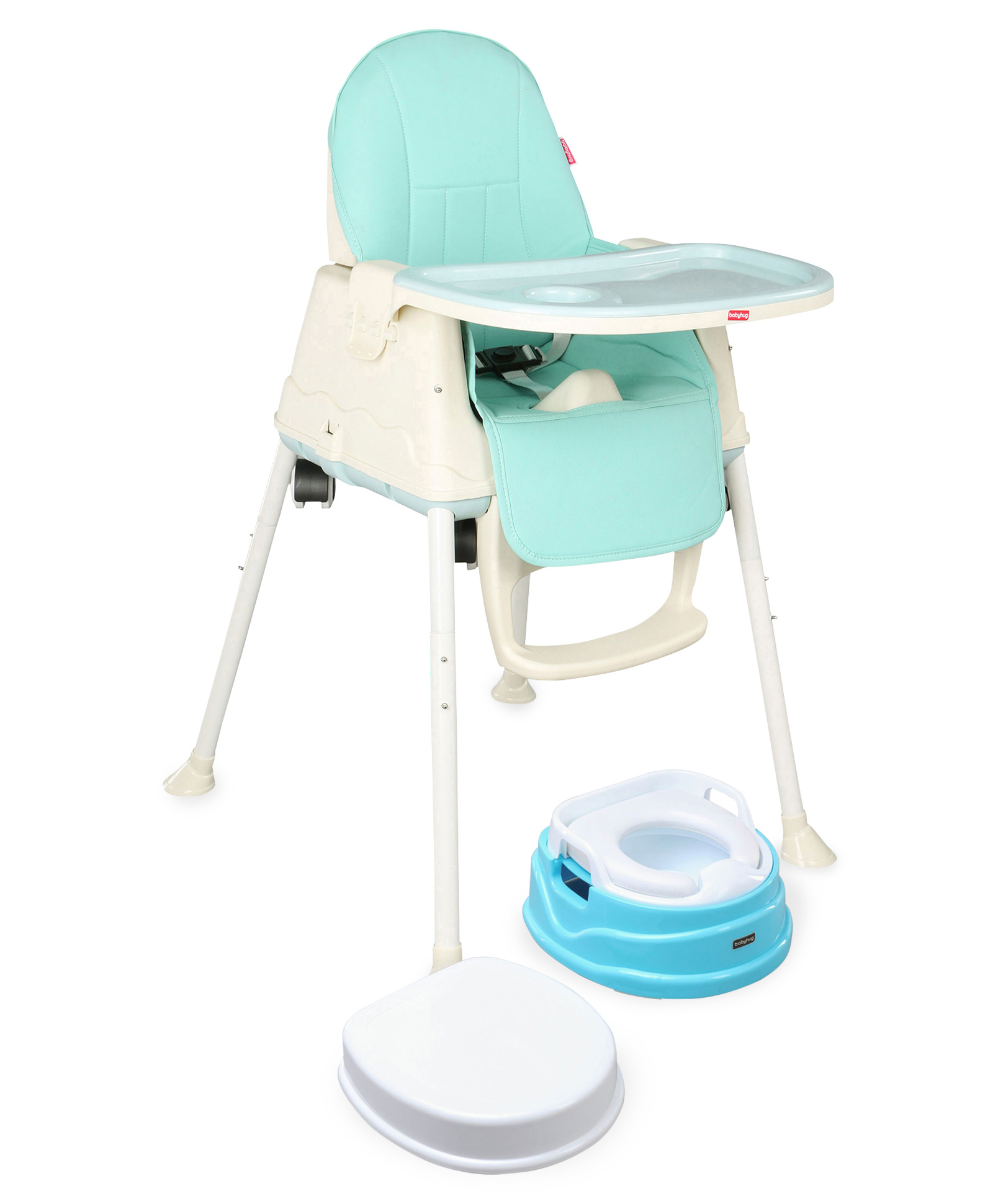 Babyhug Practico 4-in-1 Potty Chair AND Babyhug 3 in 1 Comfy High Chair (Blue)-image-35