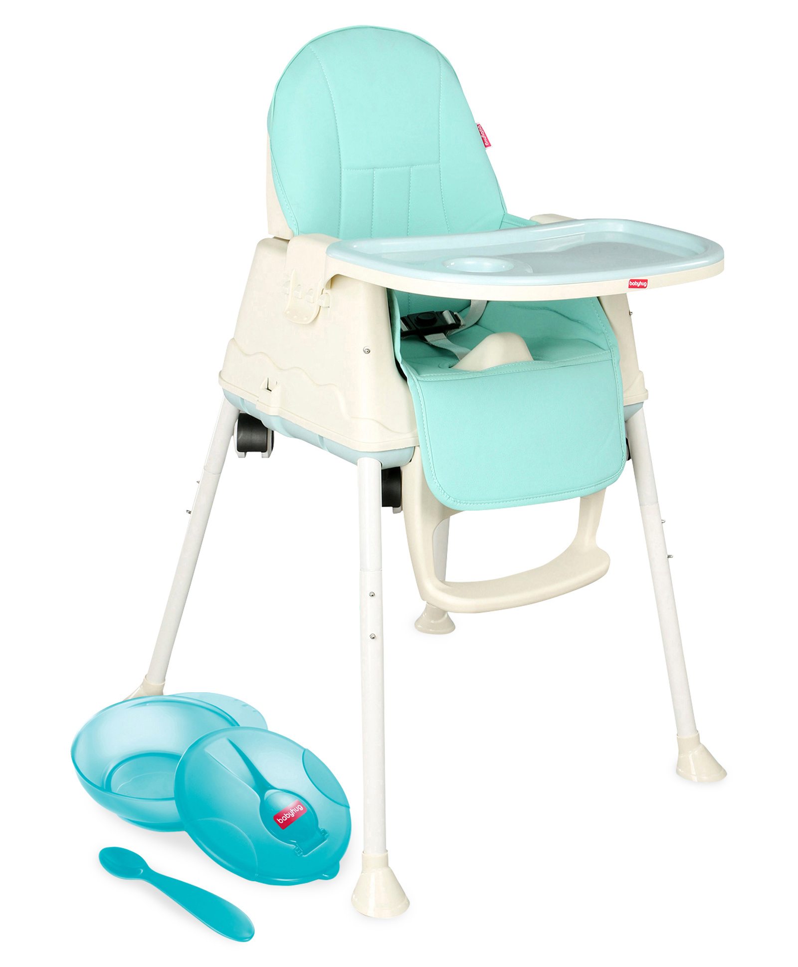 Babyhug Suction Bowl With Spoon Blue Green - 300 ml