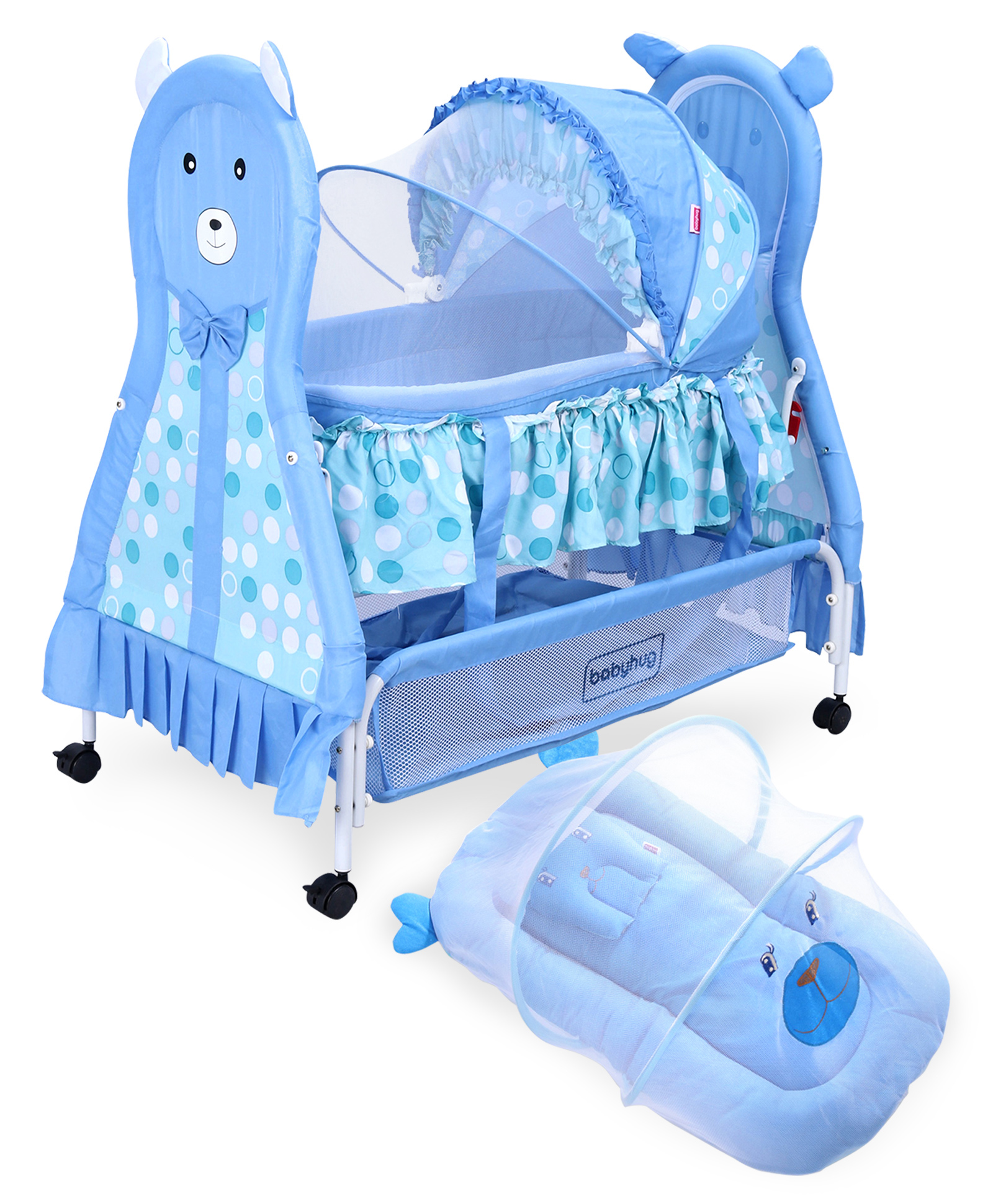 Buy Babyhug Love Teddy Print With Swing Lock Function And