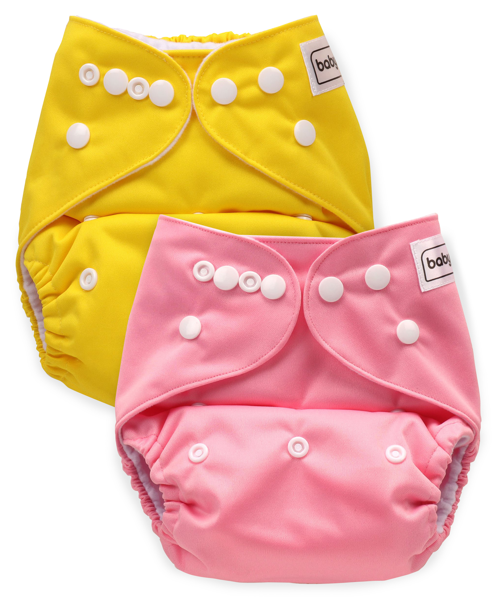 Babyhug Free Size Reusable Cloth Diaper With Insert - Pink & Babyhug Free Size Reusable Cloth Diaper With Insert - Yellow-image-49