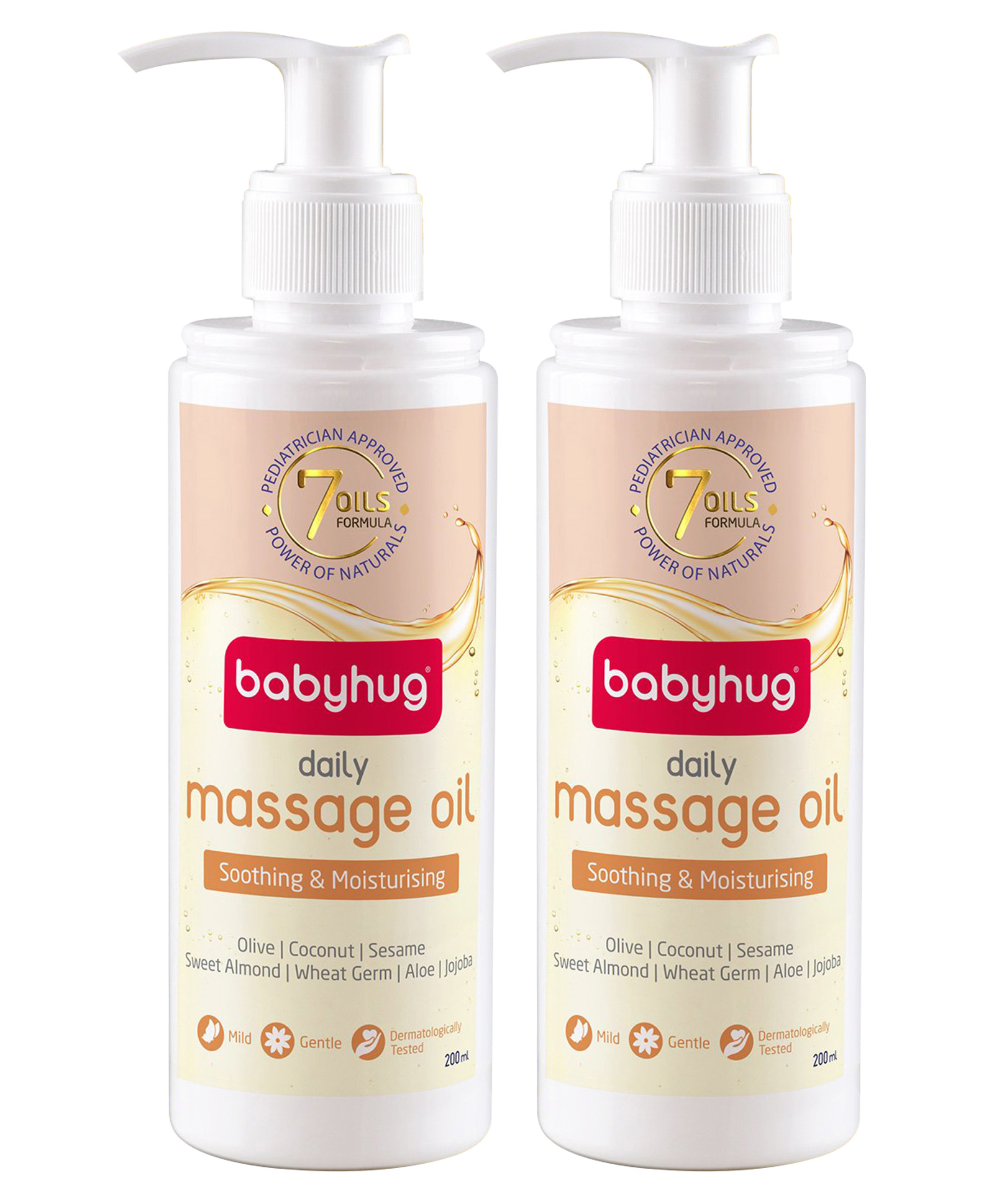 Buy Babyhug Daily Massage Oil 200ml - Pack Of 2 Online At FirstCry.com