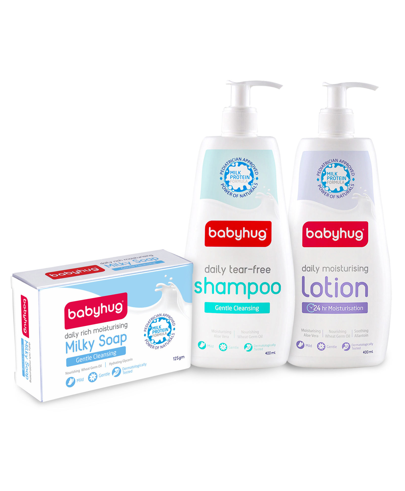 Babyhug Combo of Daily Shampoo & Lotion  - 400 ml With Babyhug Moisturising Bathing bar - 125 gm-picture-21